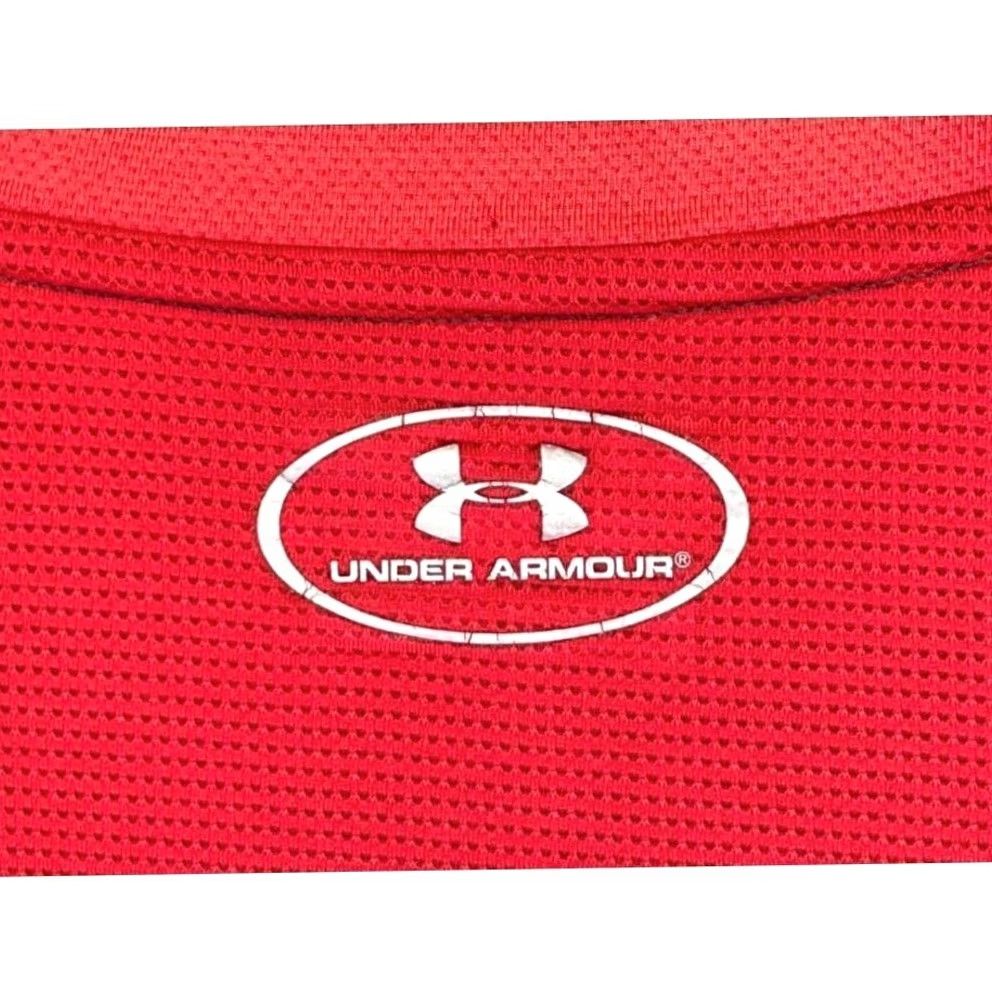 Under Armour Under Armour Shirt Adult Medium Heat Gear Grey Red Baseball Fitted Jersey Mens Size US M / EU 48-50 / 2 - 4 Thumbnail