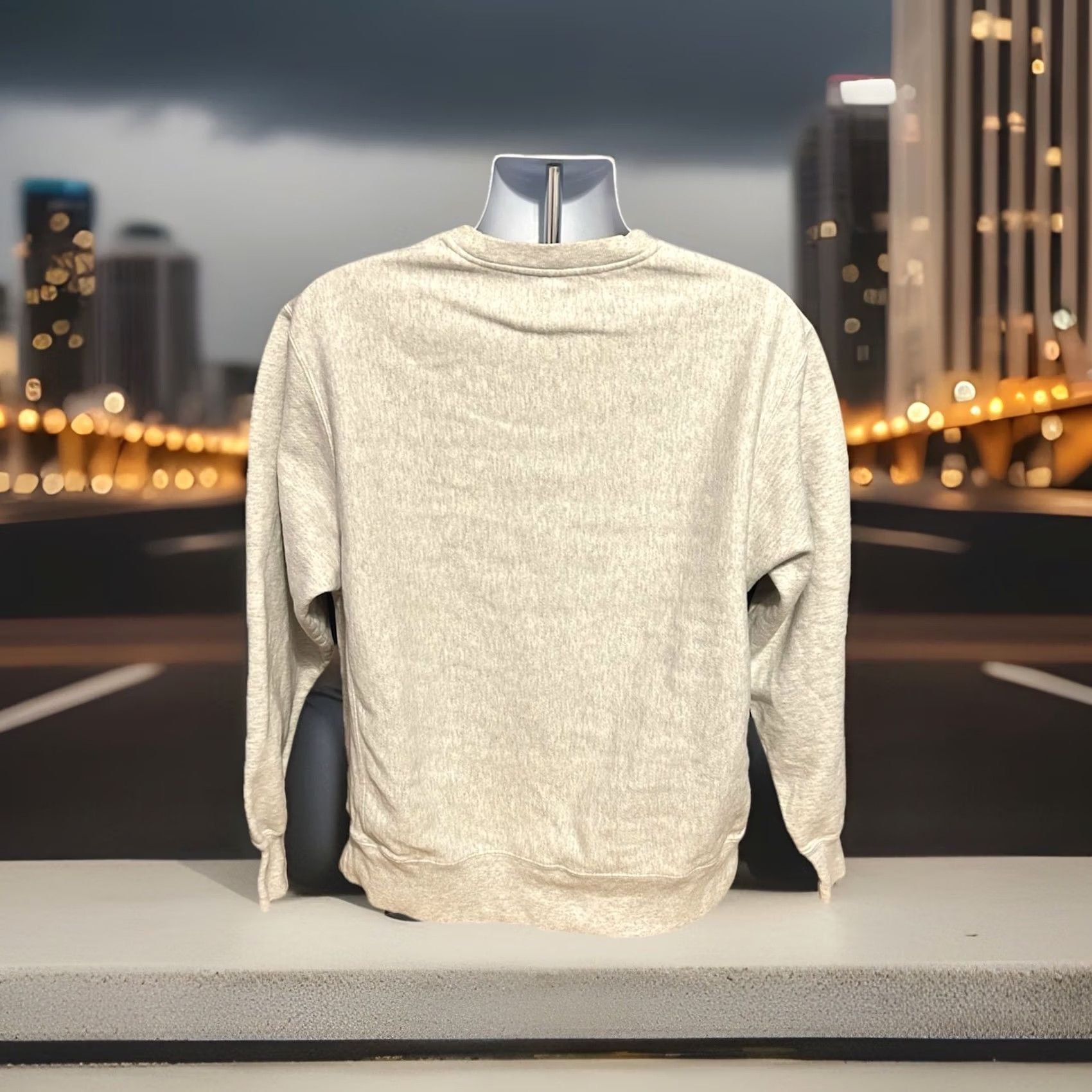 Champion VTG Champion University At Buffalo Reverse Weave Sweatshirt Men L Light Gray Pullover Crew Neck Long Sleeve Logo Corded Knit All Seasons Regular Mens) Size US L / EU 52-54 / 3 - 5 Thumbnail