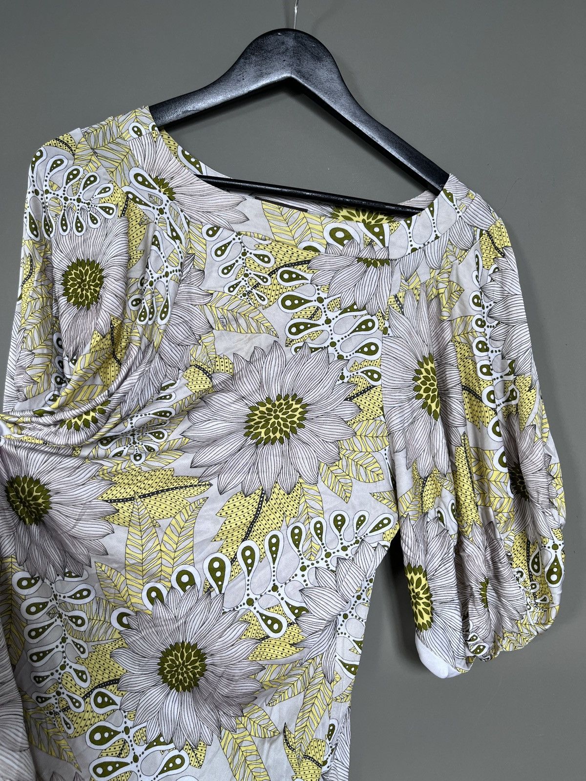 Loewe 90's Loewe Floral Viscose Short Dress Blouse Size L / US 10 / IT 46 - 8 Thumbnail