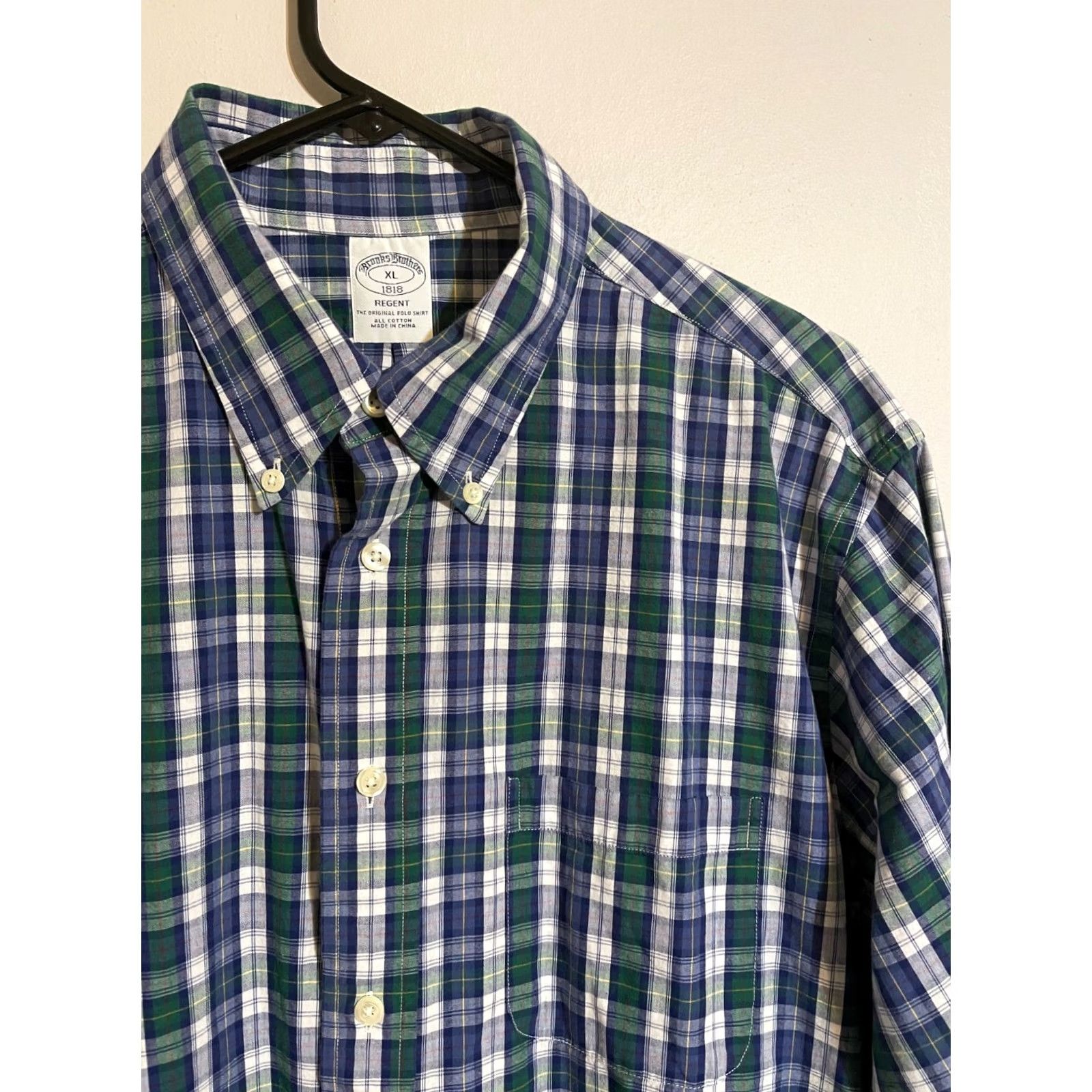Brooks Brothers Brooks Brothers 1818 Regent Dress Shirt Men's XL Plaid Casual Button Up L/S Size US XL / EU 56 / 4 - 2 Thumbnail