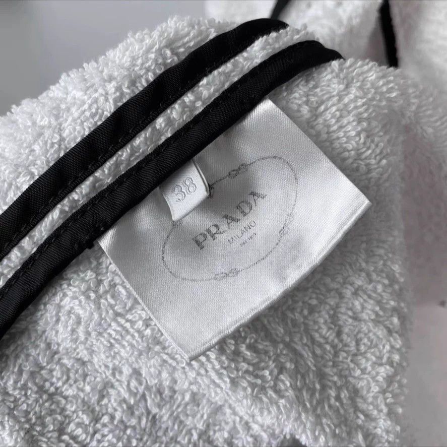 Prada Prada Terry Zip Jacket White Tri Logo 38 Size XS / US 0-2 / IT 36-38 - 2 Thumbnail