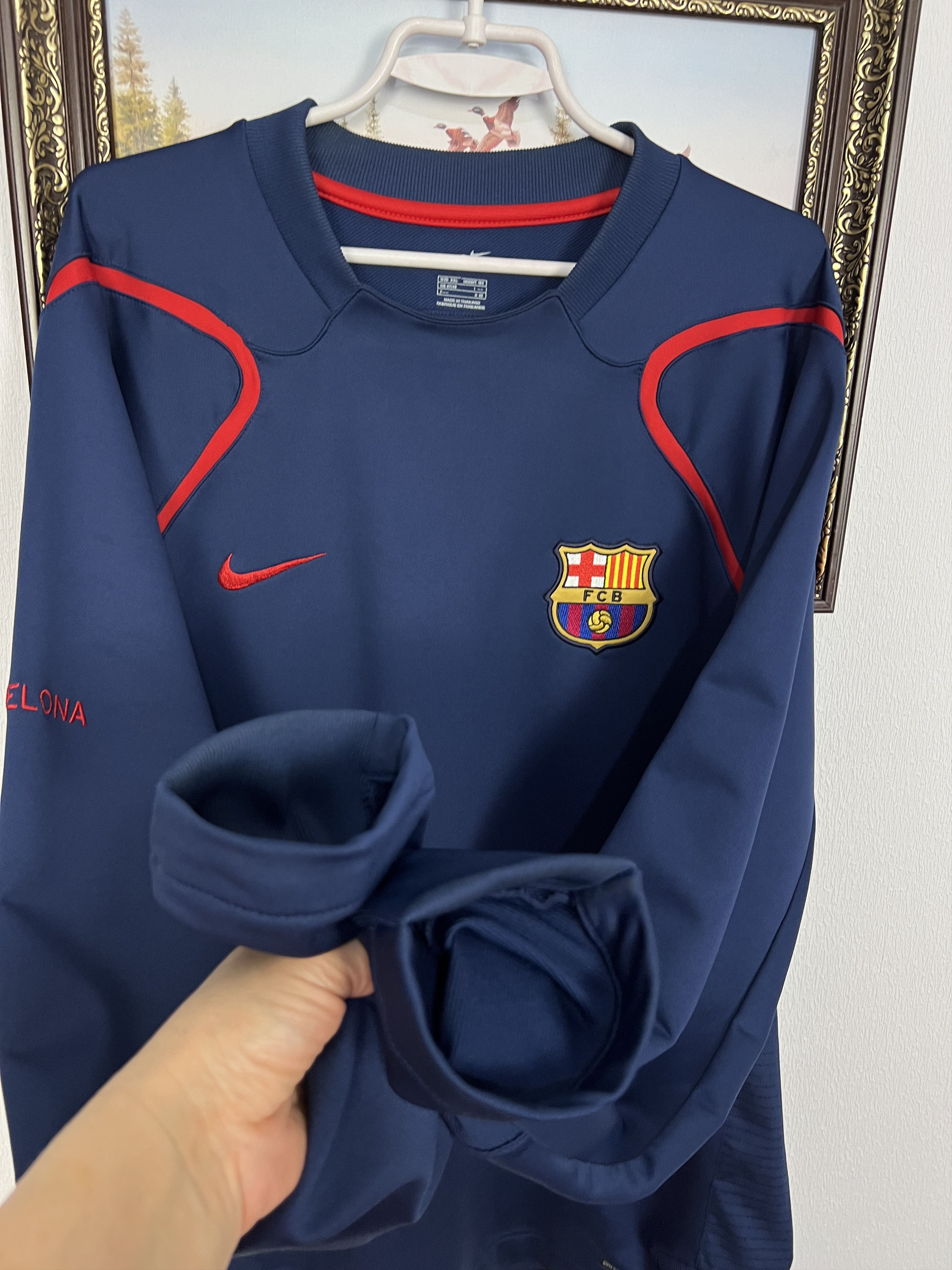 Nike Vintage Barcelona Football Train Sweatshirt Soccer Track Top Size US XXL / EU 58 / 5 - 6 Thumbnail