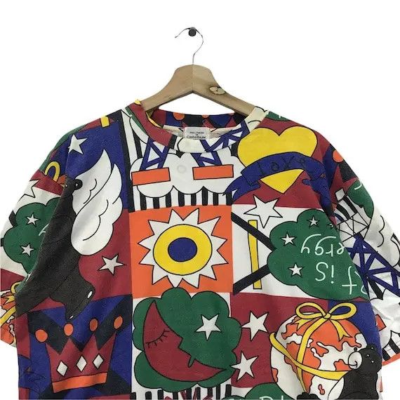 Jean Charles De Castelbajac Vtg JEAN CHARLES De CASTELBAJAC Sports Pop Art Tee Shirt Size L / US 10 / IT 46 - 3 Thumbnail
