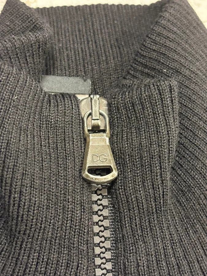 Dolce & Gabbana AW2005 Dolce & Gabbana Black Wool Zip-Up Sweater Size US M / EU 48-50 / 2 - 9 Thumbnail