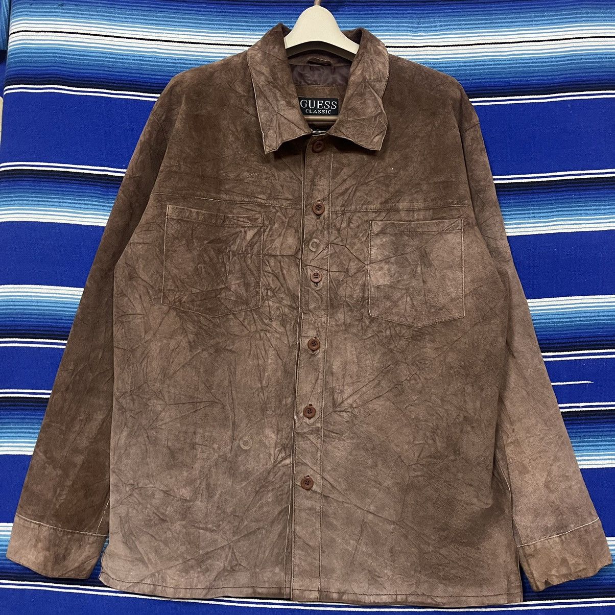 Genuine Leather × Guess × Vintage Vintage GUESS Classic Genuine Leather Shirt Size US S / EU 44-46 / 1 - 1 Thumbnail