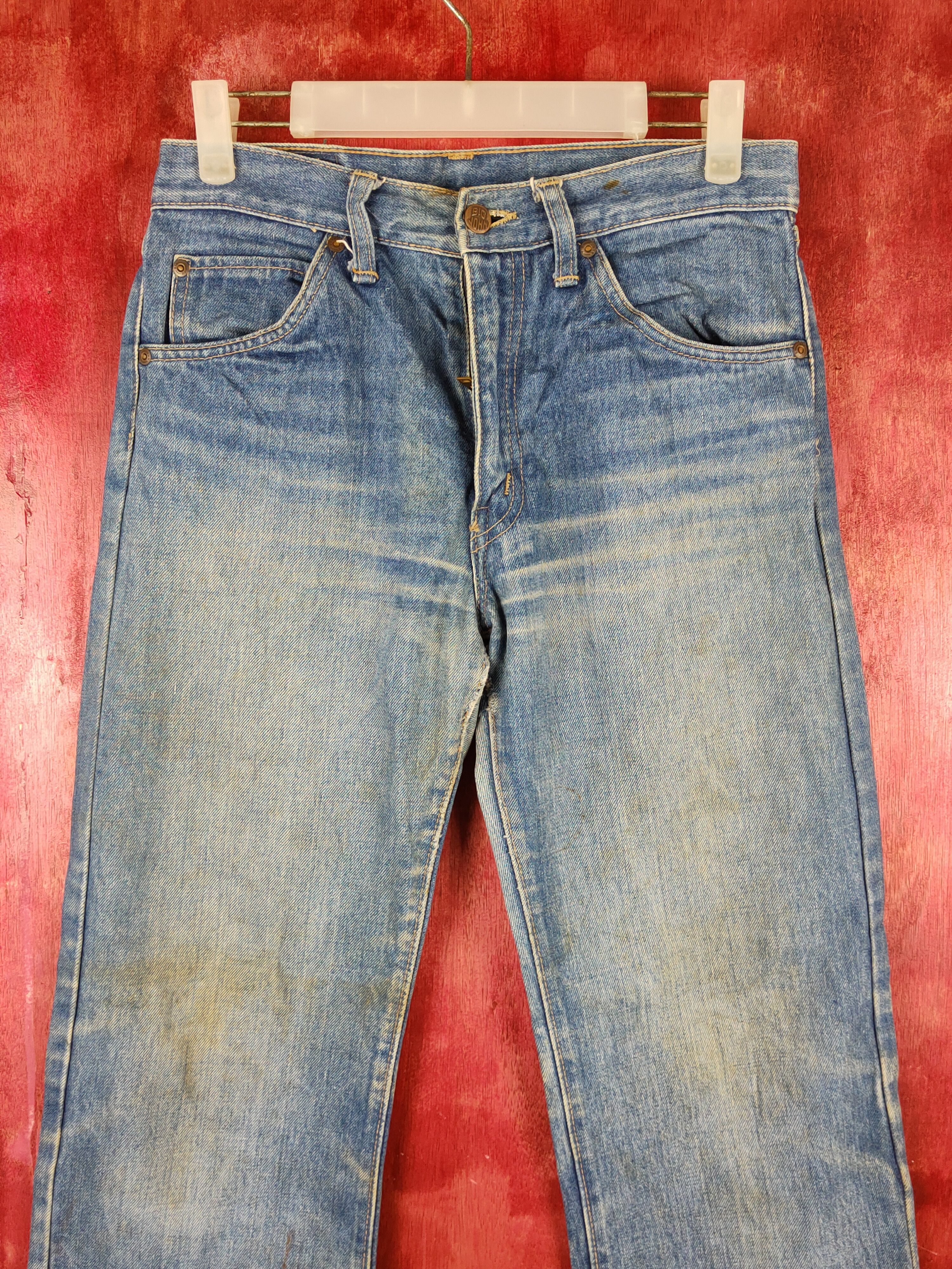 Big John Big John Blue Faded Distressed Ripped Jeans #S2209 Size US 29 - 2 Thumbnail