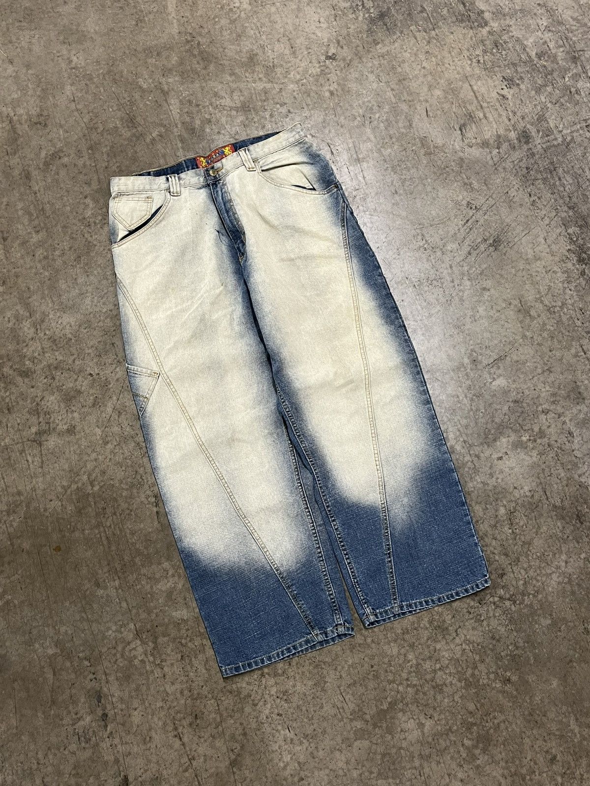 Southpole × Vintage Y2K faded wash baggy fit wide leg denim southpole Jnco rare Size US 34 / EU 50 - 1 Thumbnail