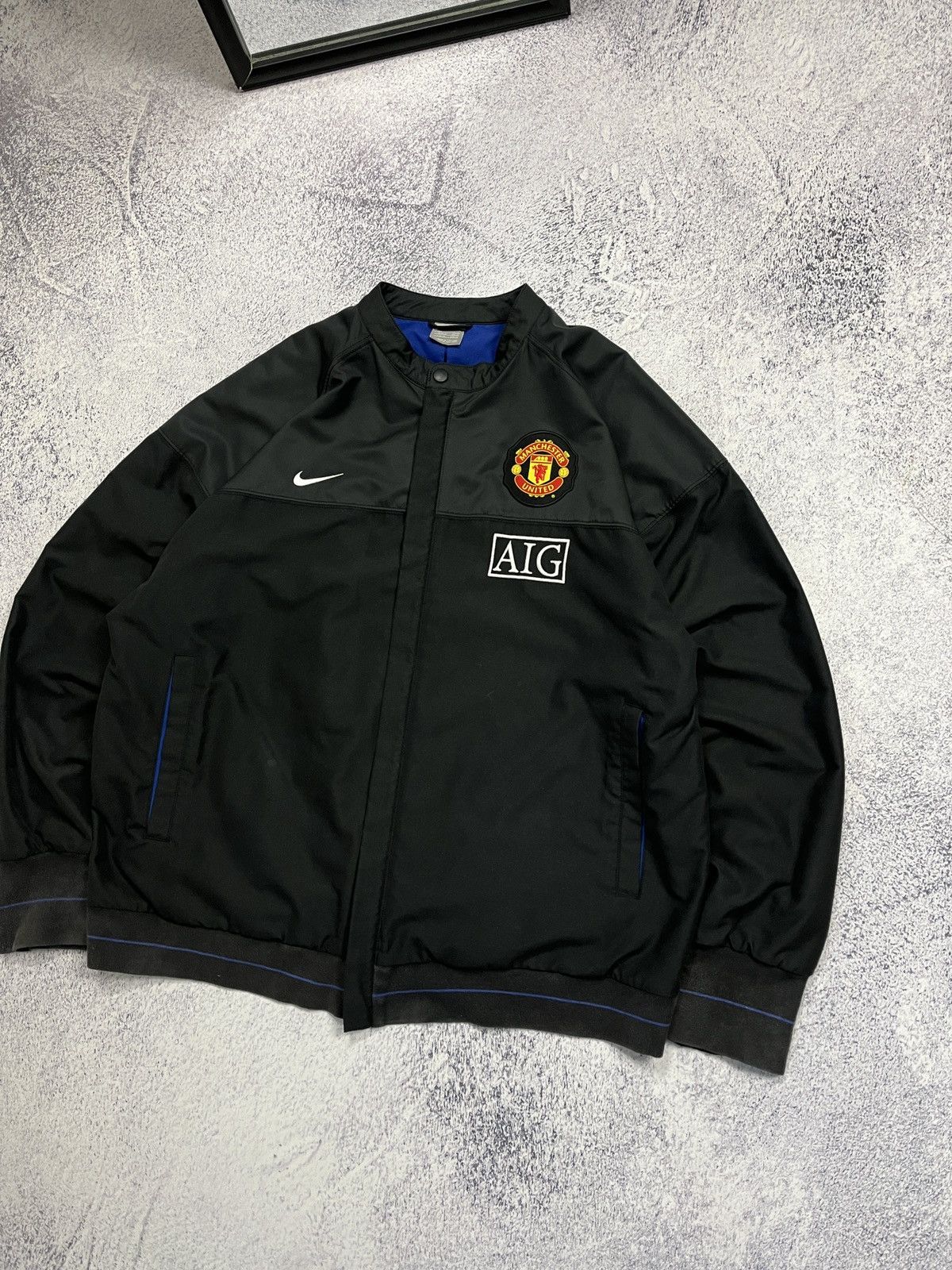 Nike × Vintage Vintage 00’s Manchester United Nike Bomber Jacket Rare Y2k Size US XL / EU 56 / 4 - 3 Thumbnail