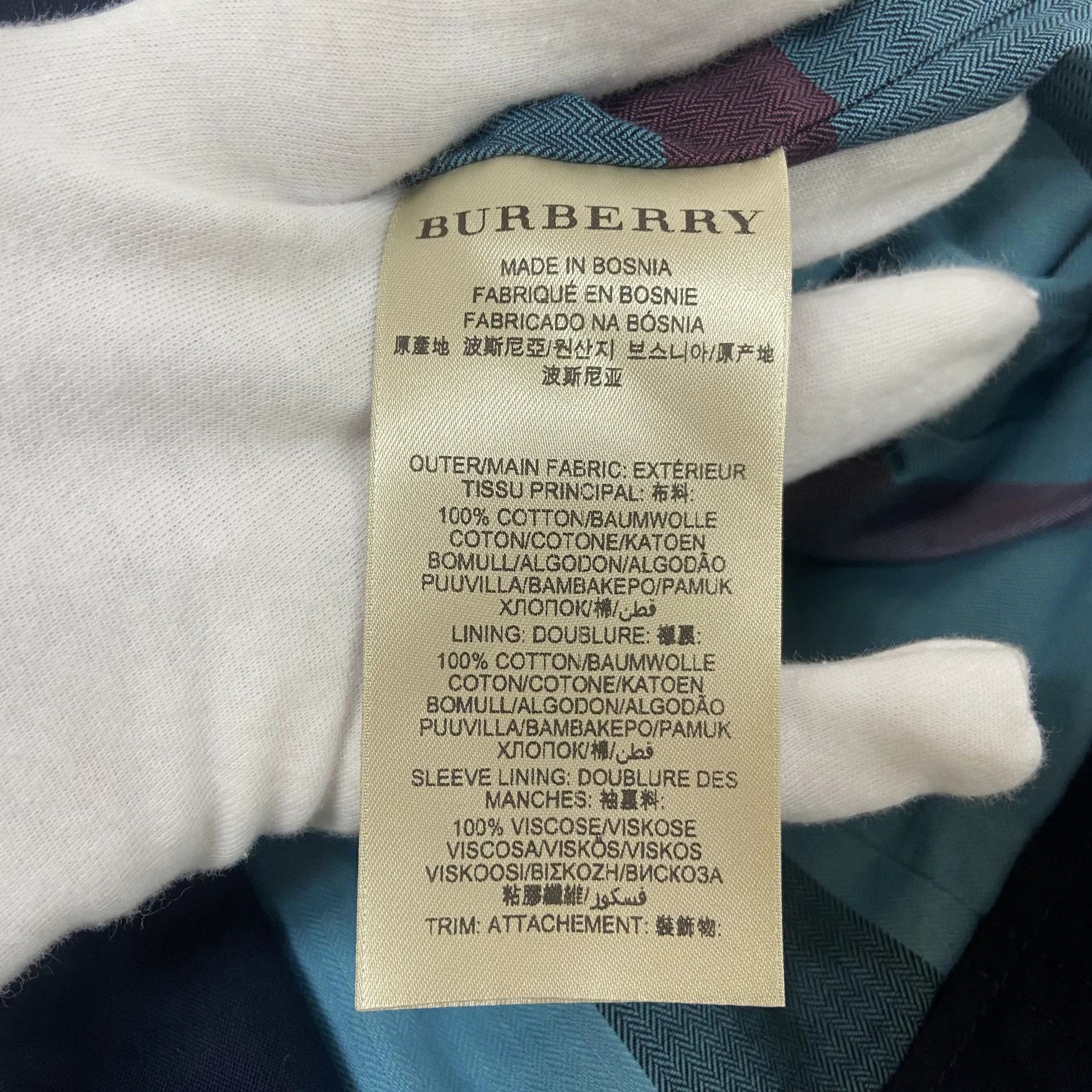 Burberry Burberry Short Trench Coat Navy UK4 Size XS / US 0-2 / IT 36-38 - 7 Thumbnail