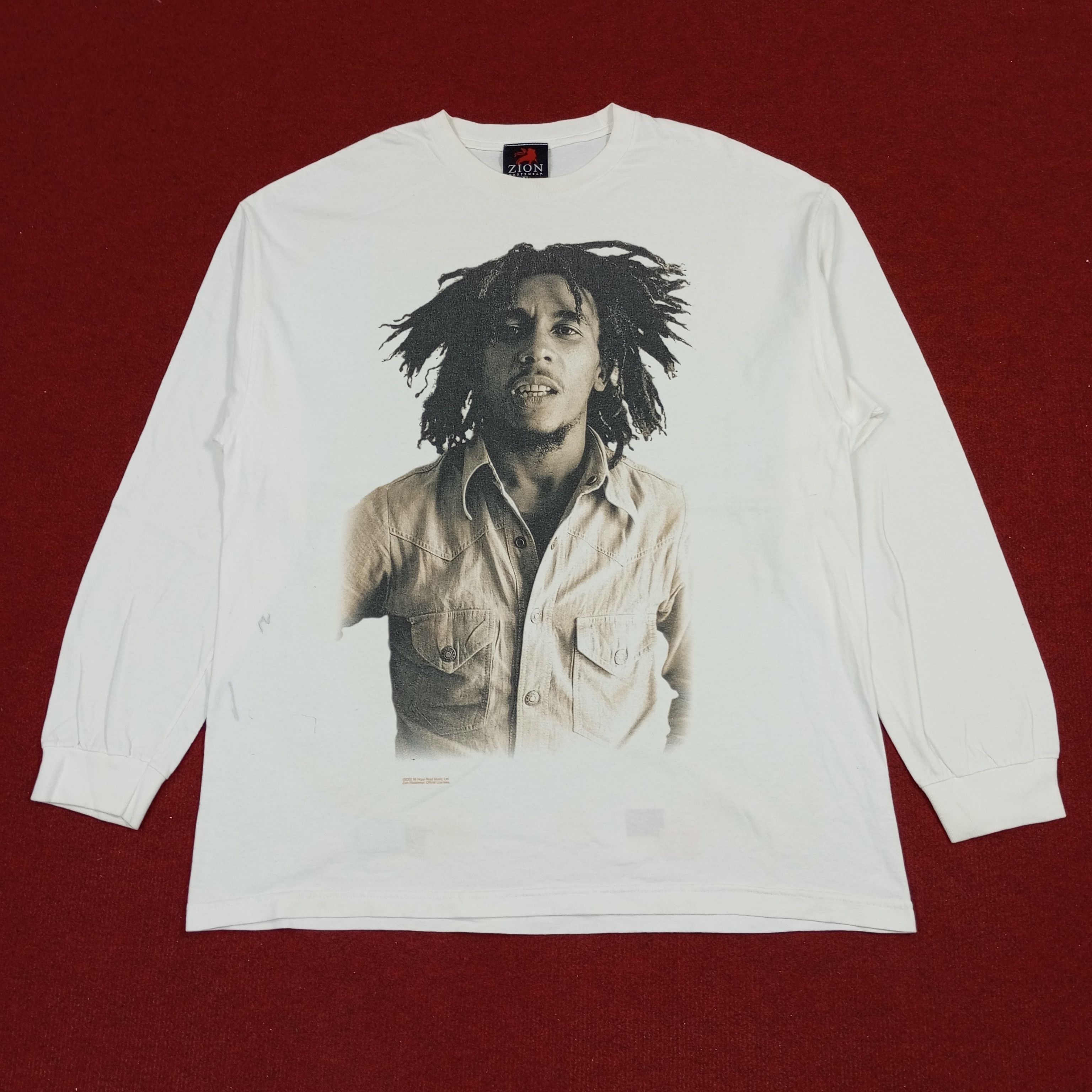 Bob Marley × Vintage Bob Marley Singer Music Vintage Long Sleeve Tshirt Size US XL / EU 56 / 4 - 1 Thumbnail