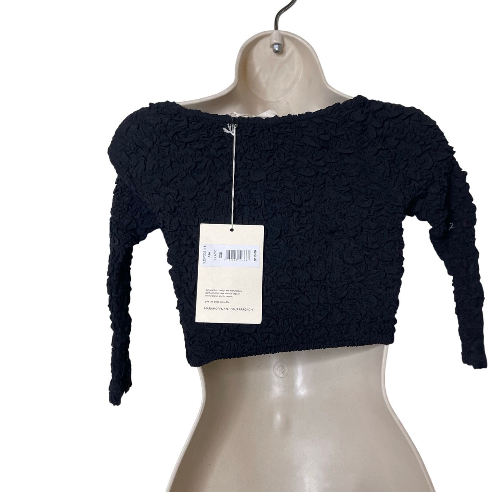 Mara Hoffman NWT MARA HOFFMAN Aja cropped popcorn TENCEL Lyocell top XXS Size XXS / US 00 / IT 34 - 5 Thumbnail