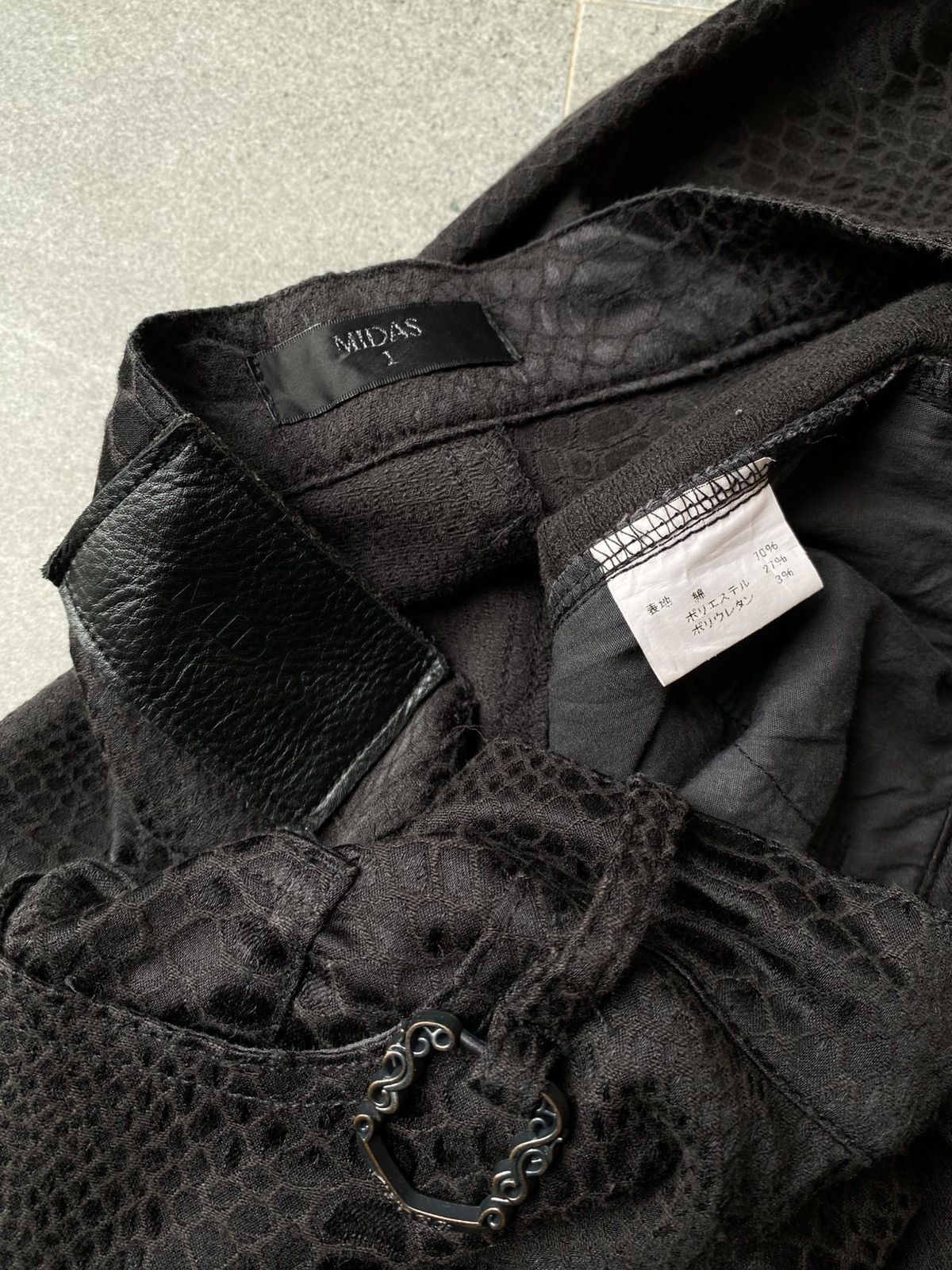 If Six Was Nine Midas Black Snake-Embossed Pants Size US 32 / EU 48 - 3 Thumbnail