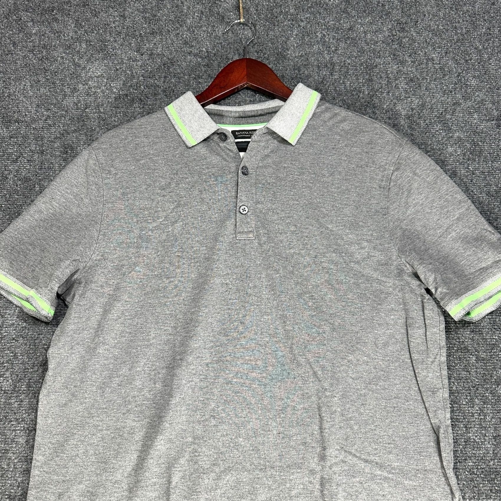 Banana Republic Banana Republic Polo Shirt Mens Large Gray Green Performance Pique Size US L / EU 52-54 / 3 - 3 Thumbnail