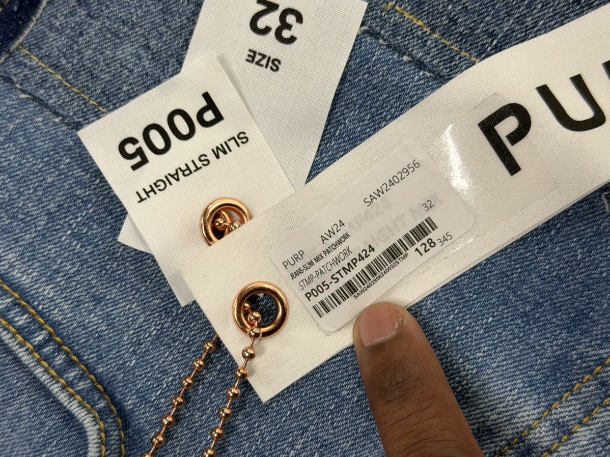 Purple Brand Purple Brand Slim Straight Multi Patchwork Jean Size US 32 / EU 48 - 2 Thumbnail