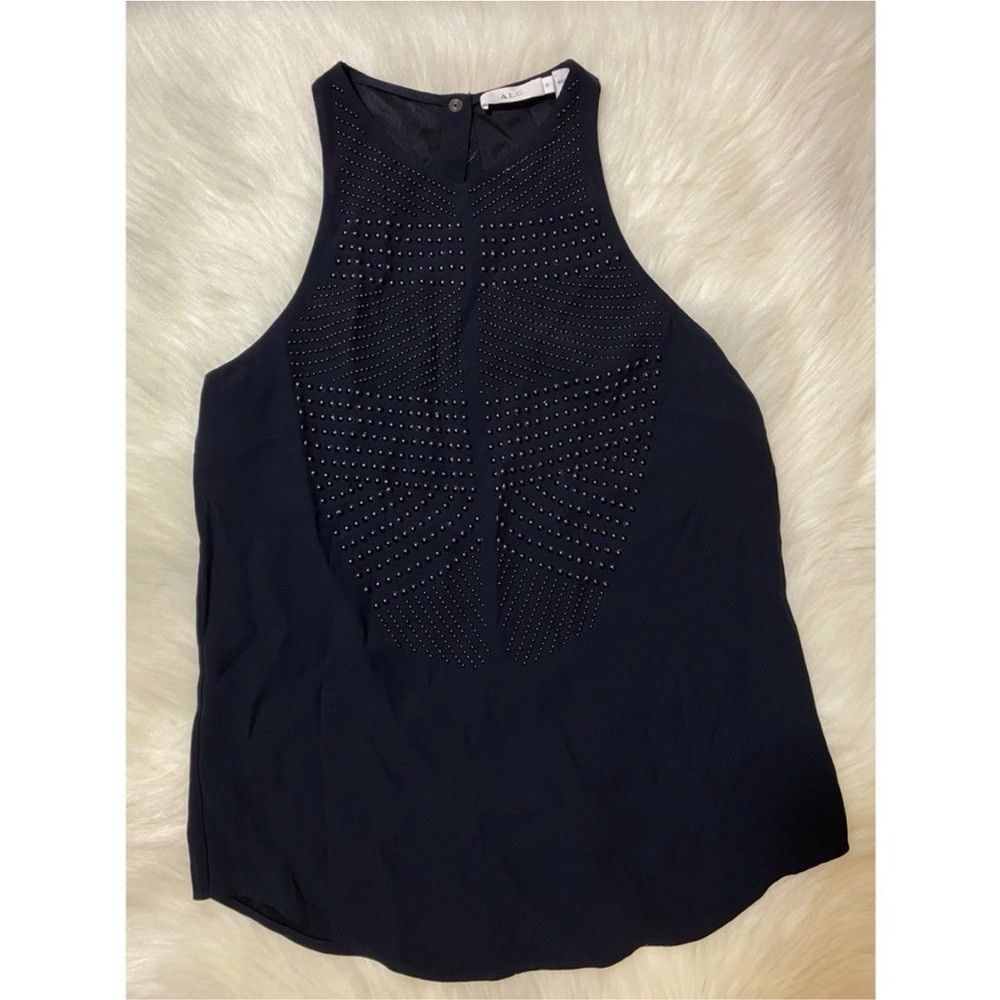 A.L.C. A.L.C. Black Brenner Tank Studded Top/Cami Tank Size XS / US 0-2 / IT 36-38 - 2 Thumbnail