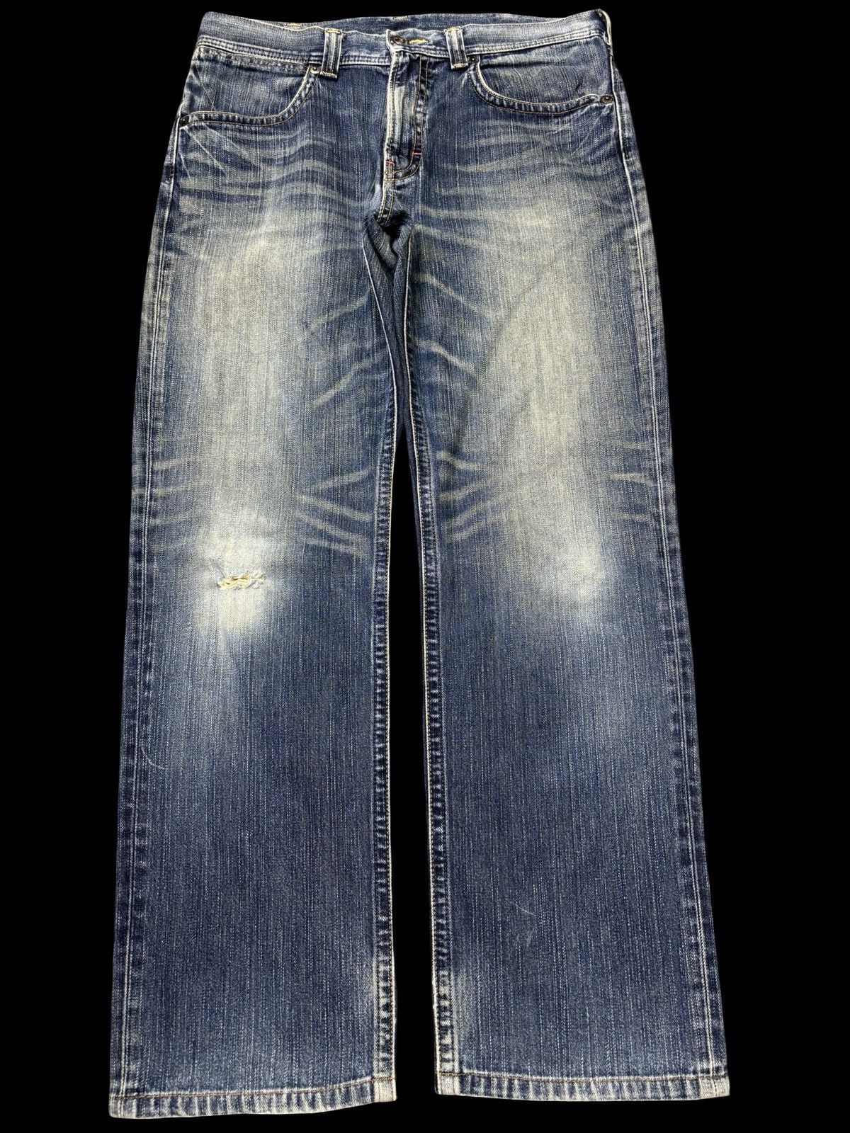 Wrangler Wrangler Stonewash Distressed Denim F785 Size US 36 / EU 52 - 2 Thumbnail