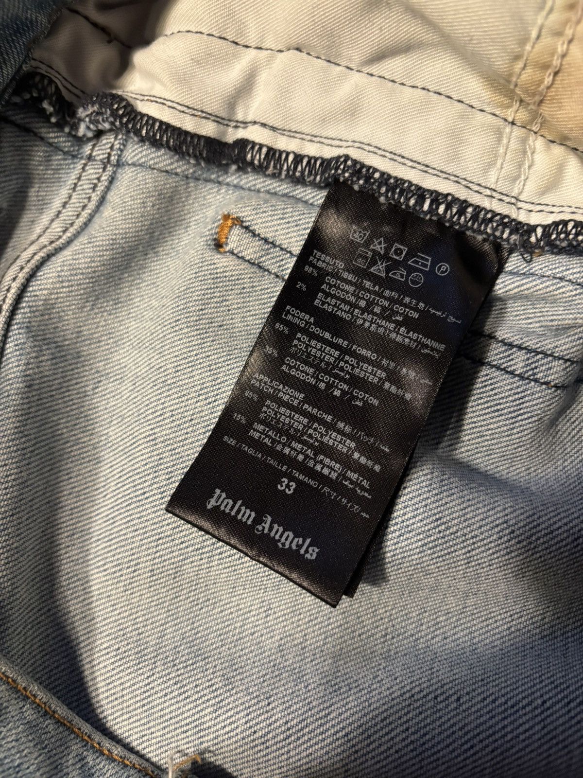 Palm Angels PALM ANGELS JEANS LIGHT-WASH DENIM🌴 Size US 33 - 3 Thumbnail