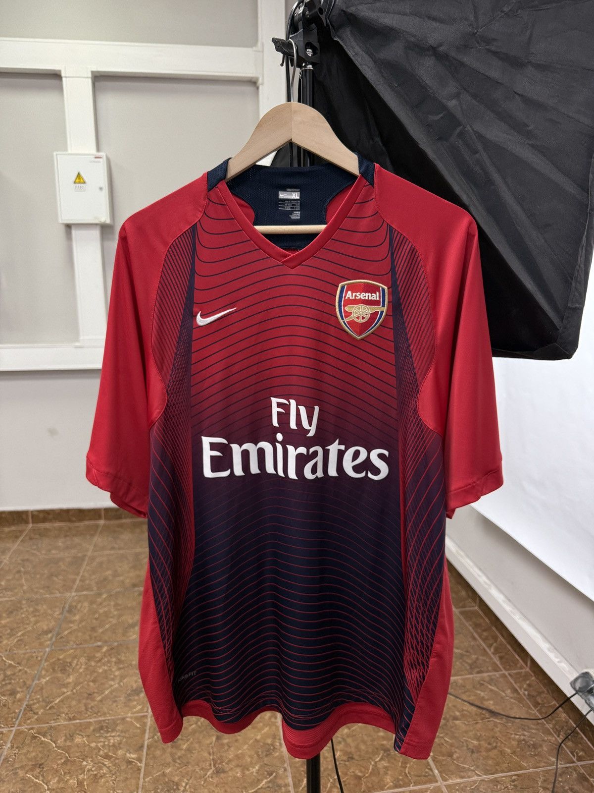 Nike 🏴󠁧󠁢󠁥󠁮󠁧󠁿 Vintage 2007/08 Nike Arsenal Jersey Soccer Football Shirt Size US XL / EU 56 / 4 - 1 Thumbnail