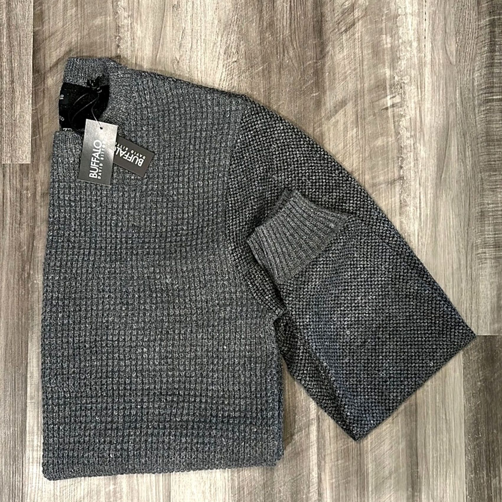 Buffalo David Bitton VINTAGE Buffalo Wariner Crewneck Sweater XL Men Gray Polyester 100% Pullover Sweater Mens XL Size US XL / EU 56 / 4 - 2 Thumbnail