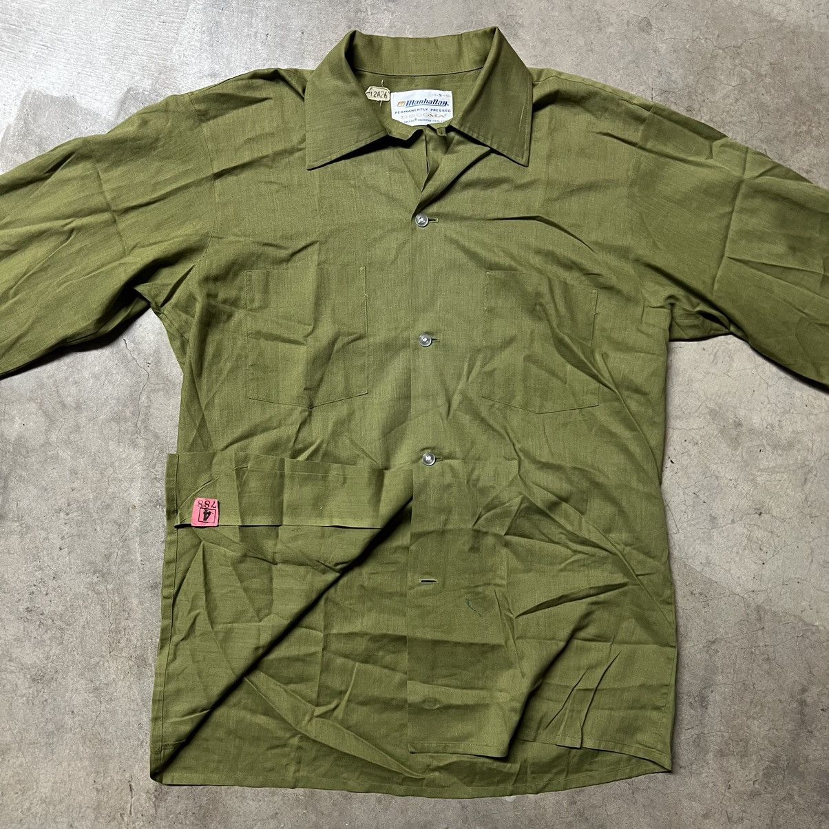 Vintage Vintage 1950’s Manhattan Permanently Pressed Docoma Shirt Size US S / EU 44-46 / 1 - 3 Thumbnail