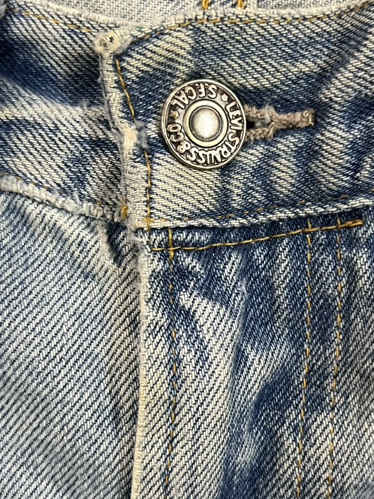 Levi's × Levi's Vintage Clothing 00’s Levi’s Selvedge Faded Denim Size US 31 - 8 Thumbnail