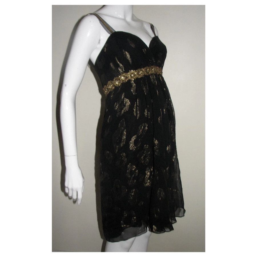 Marchesa Marchesa notte black and gold dress Size M / US 6-8 / IT 42-44 - 8 Thumbnail