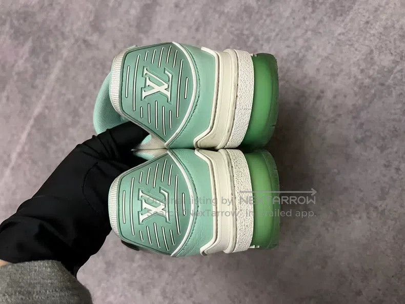 Louis Vuitton Mint green trainer shoes