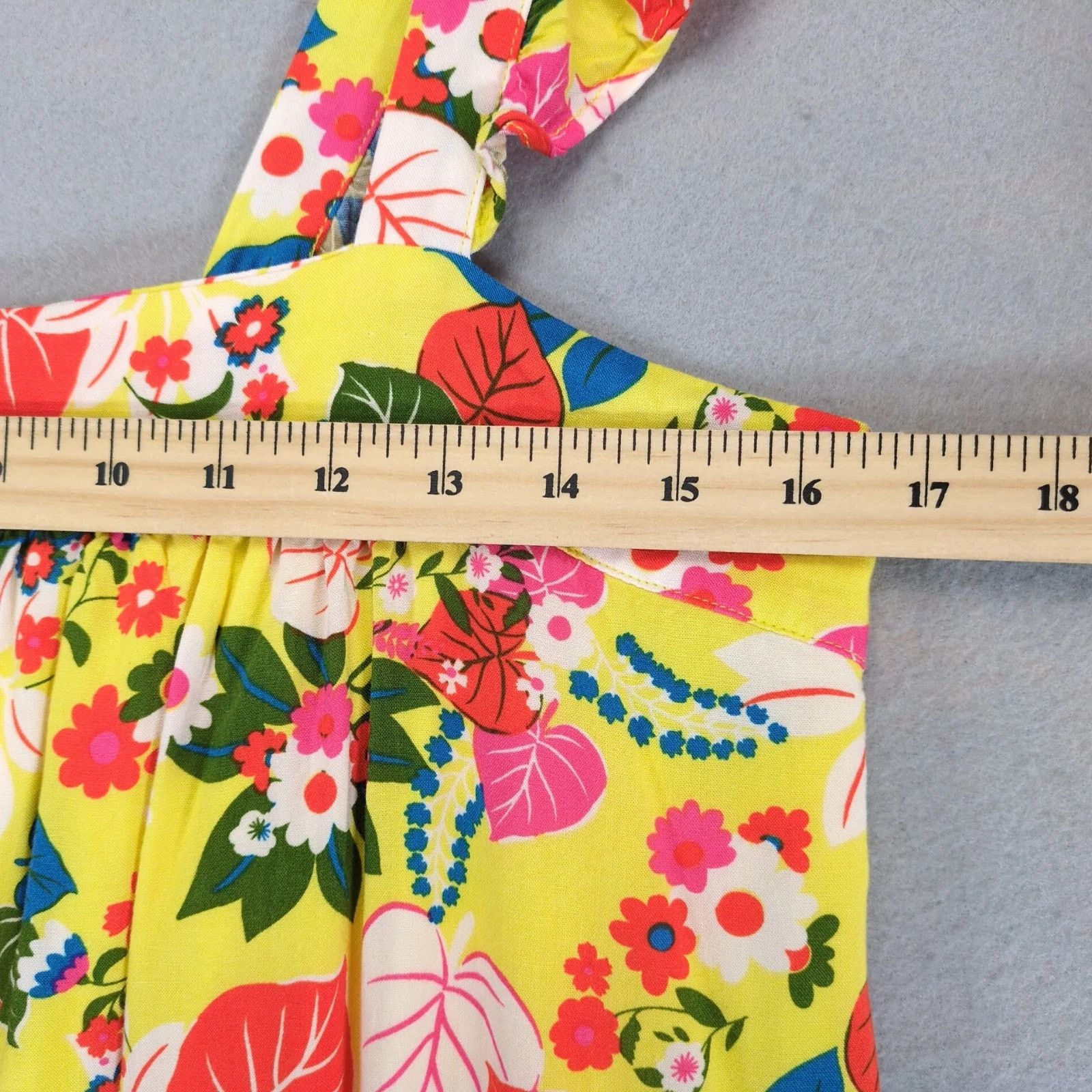 Other Emily Wonder Yellow Floral Babydoll Mini Dress L Ruffles Size L / US 10 / IT 46 - 5 Thumbnail