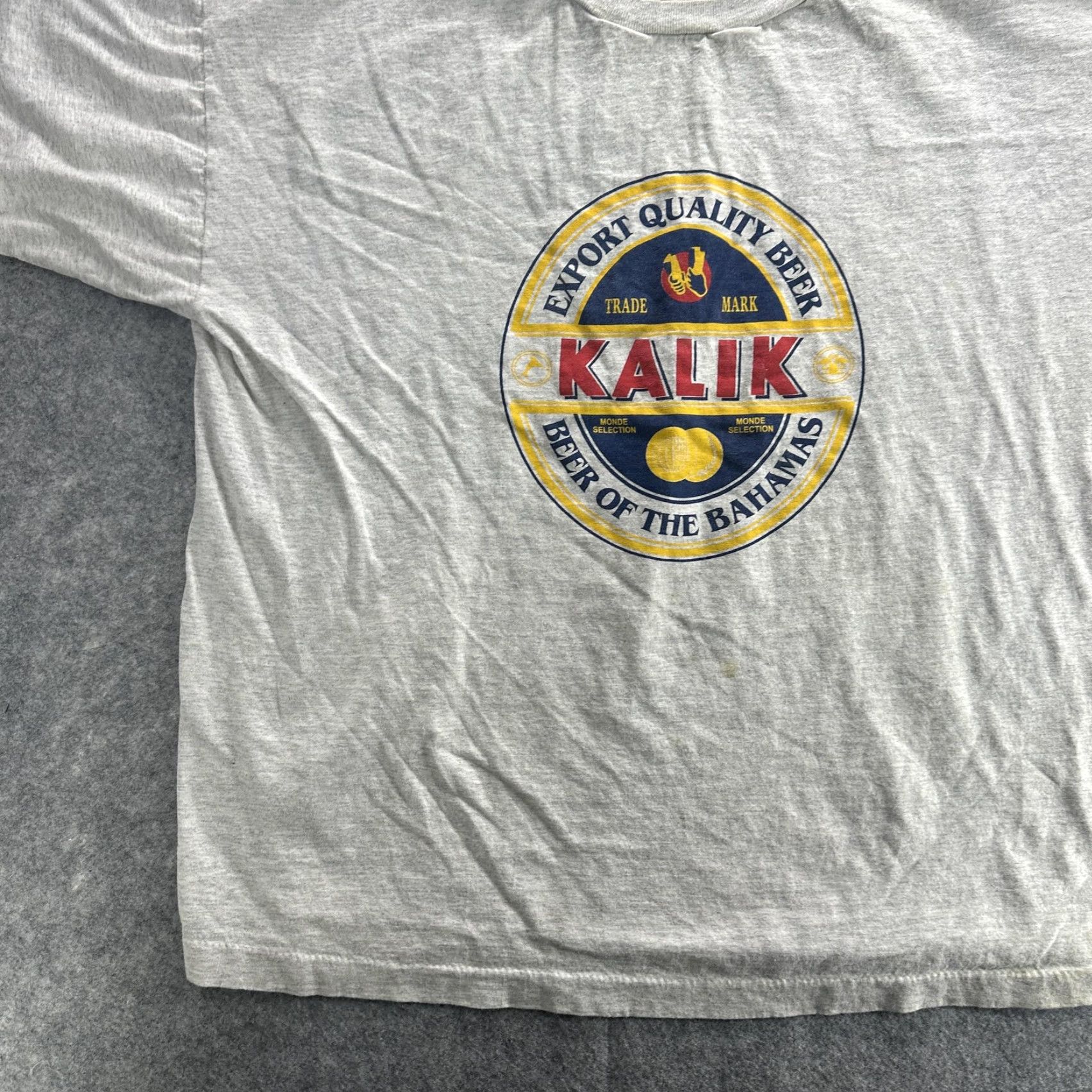 Vintage VINTAGE Kalik Shirt Mens 2XL Gray Beer of the Bahamas Promo Tee 90s Size US XXL / EU 58 / 5 - 4 Thumbnail