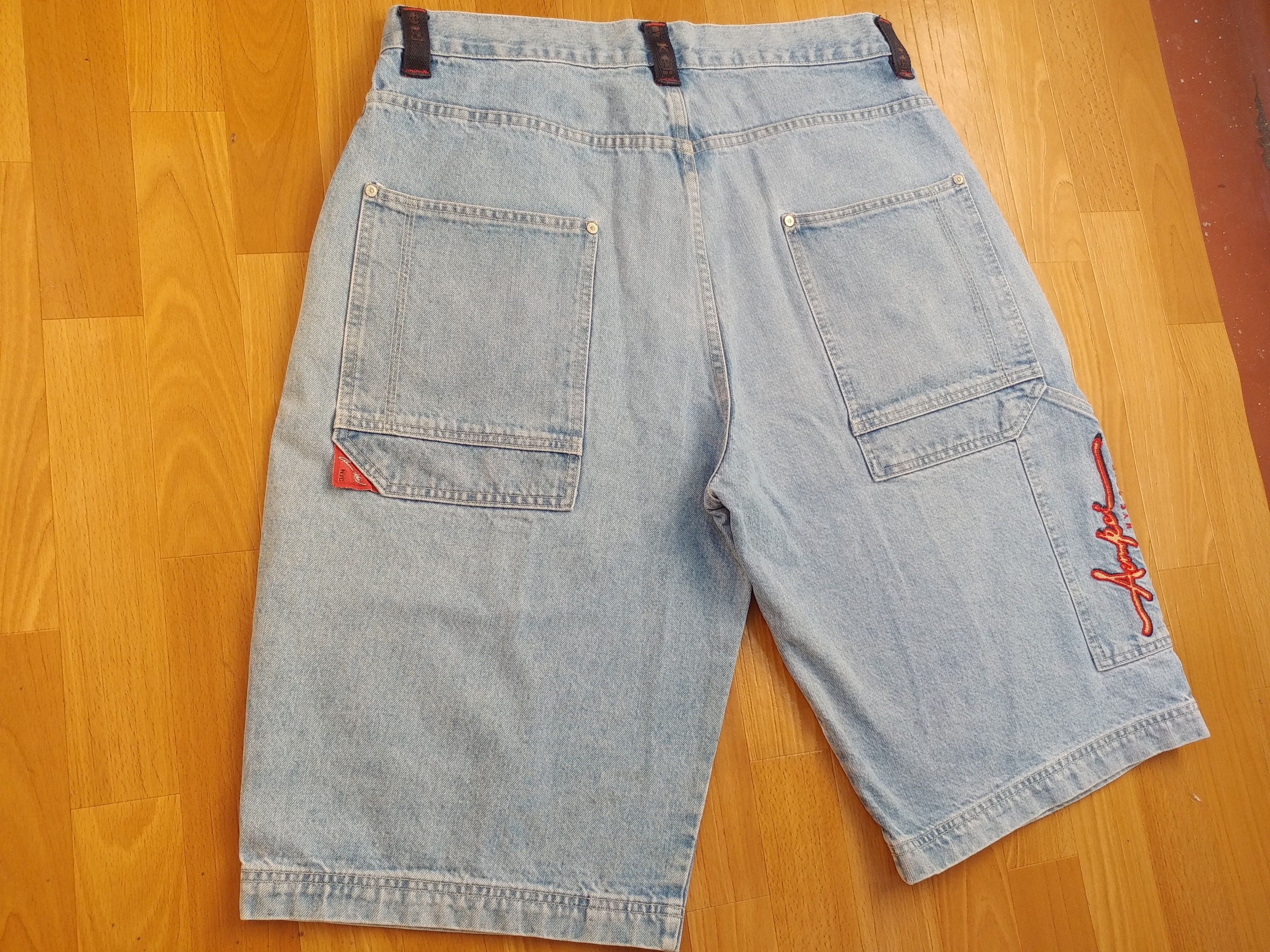 Aem'kei Aem'Kei jeans shorts, vintage Aem Kei hip hop pants, 90s 36 Size US 36 / EU 52 - 2 Thumbnail