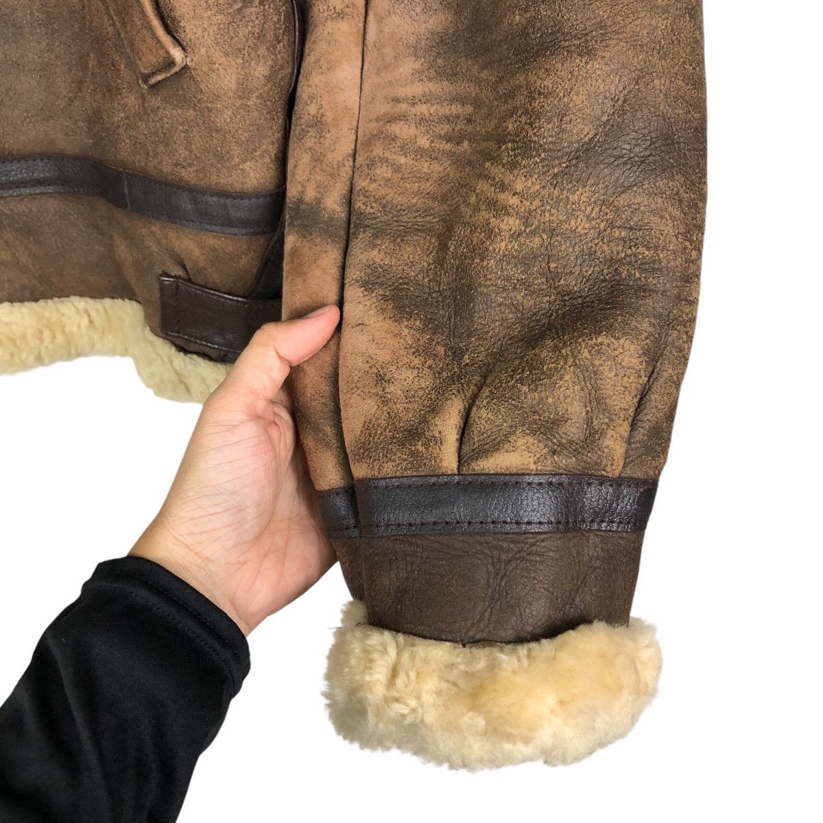 Aero Leathers × Vintage Vintage B3 Leather Jacket Shearling Cooper Genuine Made Usa Size US S / EU 44-46 / 1 - 16 Thumbnail