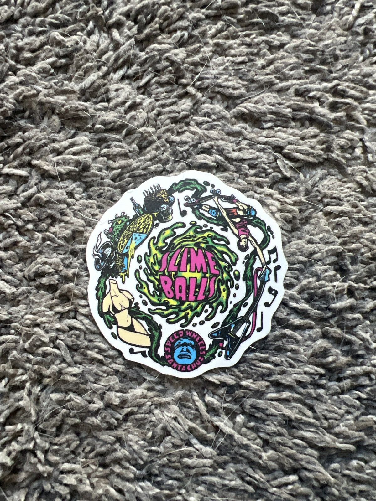 Santa Cruz Skateboards Santa Cruz Skateboards Speed Wheels SlimeBalls Vomit Sticker Size ONE SIZE - 1 Thumbnail
