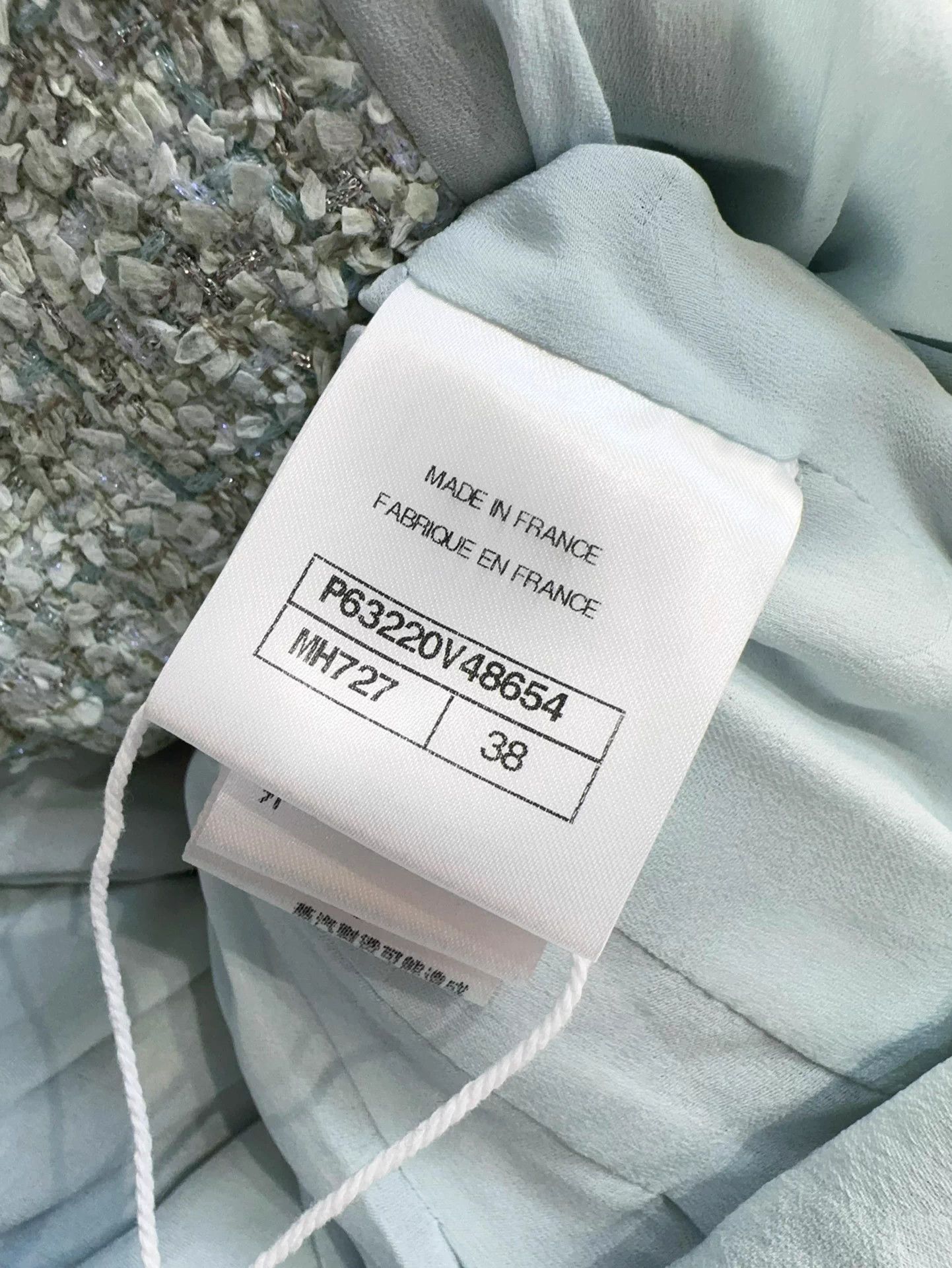 Chanel Chanel 20P Mint Green Tweed Short Sleeve Woven Dress 38 Size S / US 4 / IT 40 - 6 Thumbnail