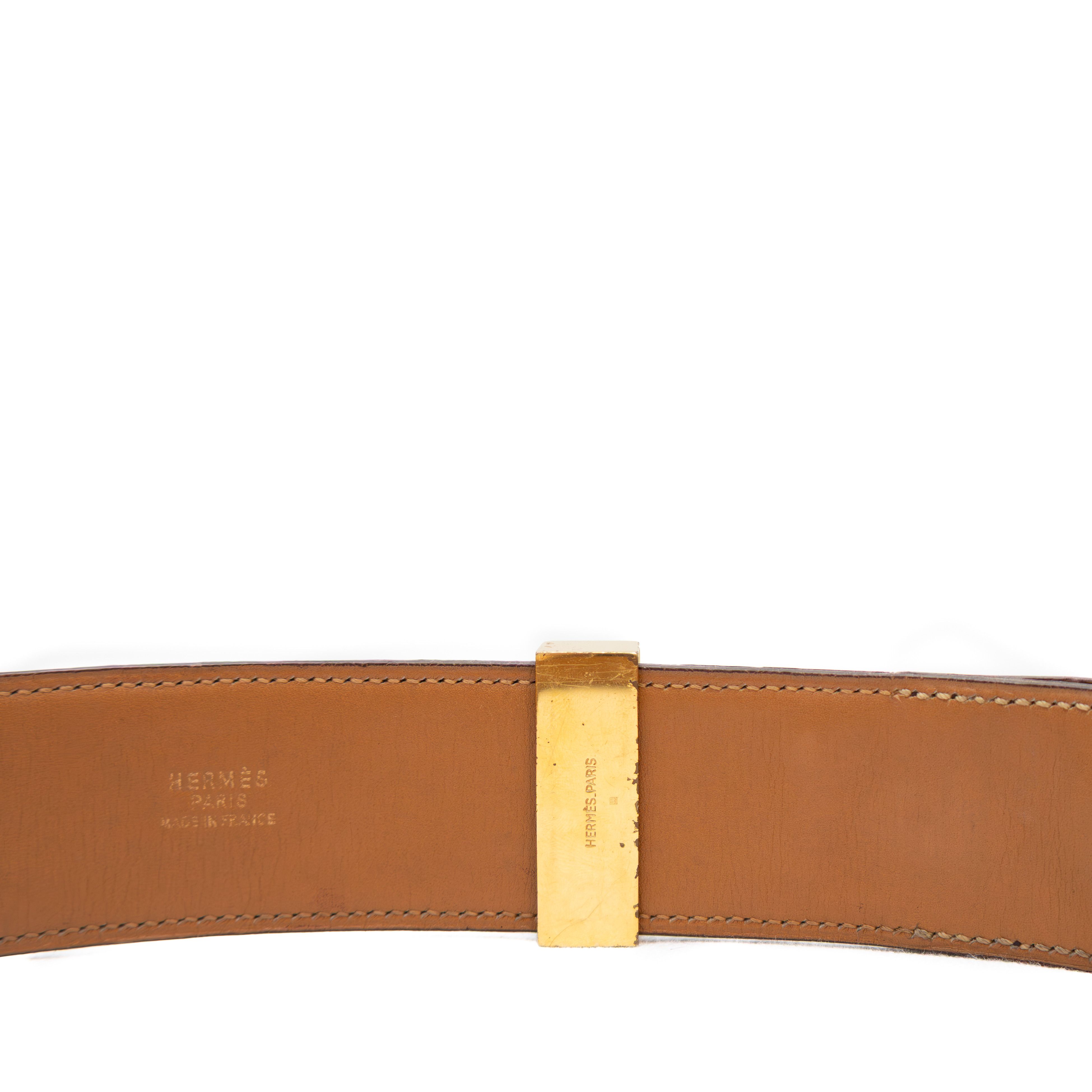 Hermes VTG 9000$ Hermès Collier de Chien Belt Ostrich Leather Size ONE SIZE - 8 Thumbnail