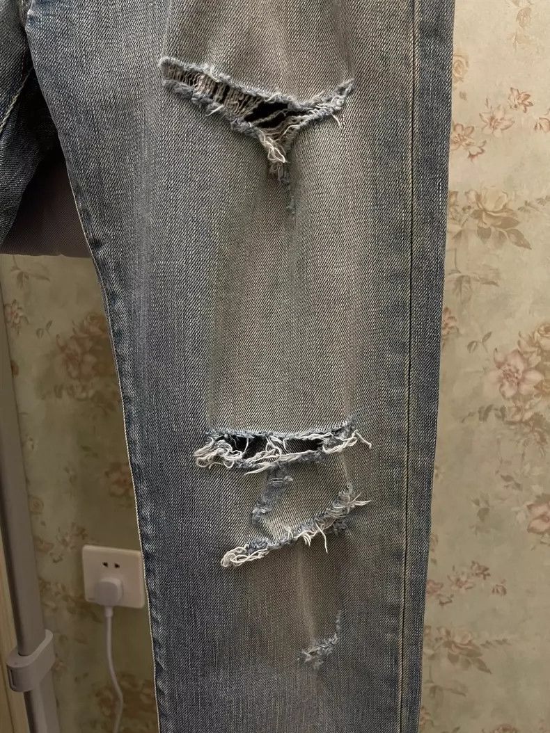 Saint Laurent Paris Saint Laurent Paris Saint Laurent Paris Distressed Denim P Size US 31 - 4 Thumbnail