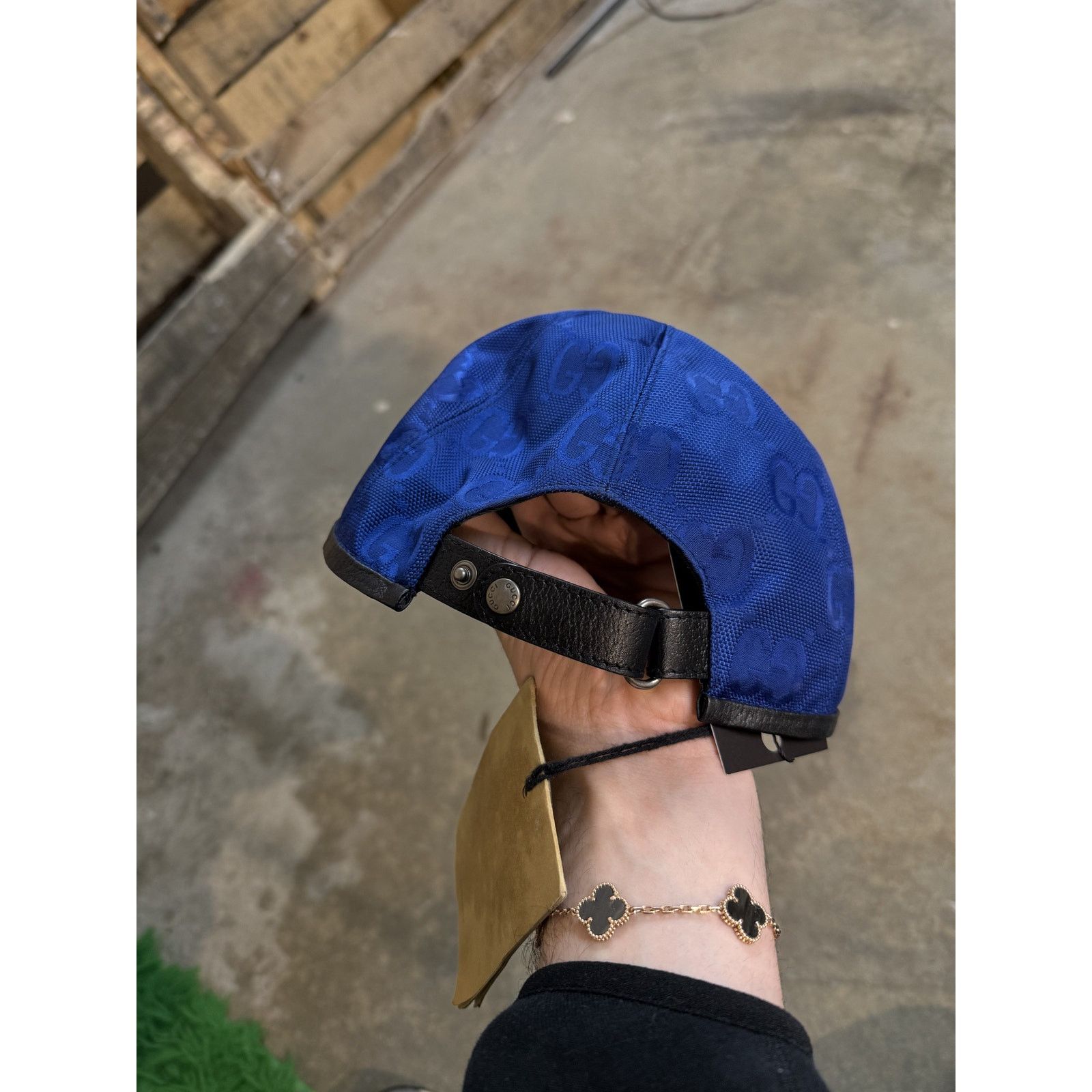 Gucci Gucci Mono Cap Royal Blue Black Used Small With Tags Size ONE SIZE - 2 Thumbnail