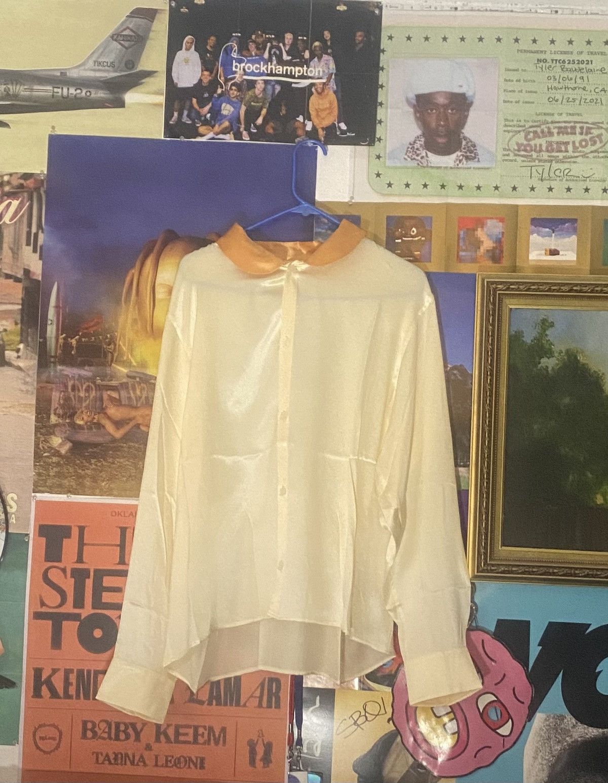 Golf le Fleur *NEW/RARE* leFleur Silk Button-up w/ Ushanka Size US XL / EU 56 / 4 - 5 Thumbnail