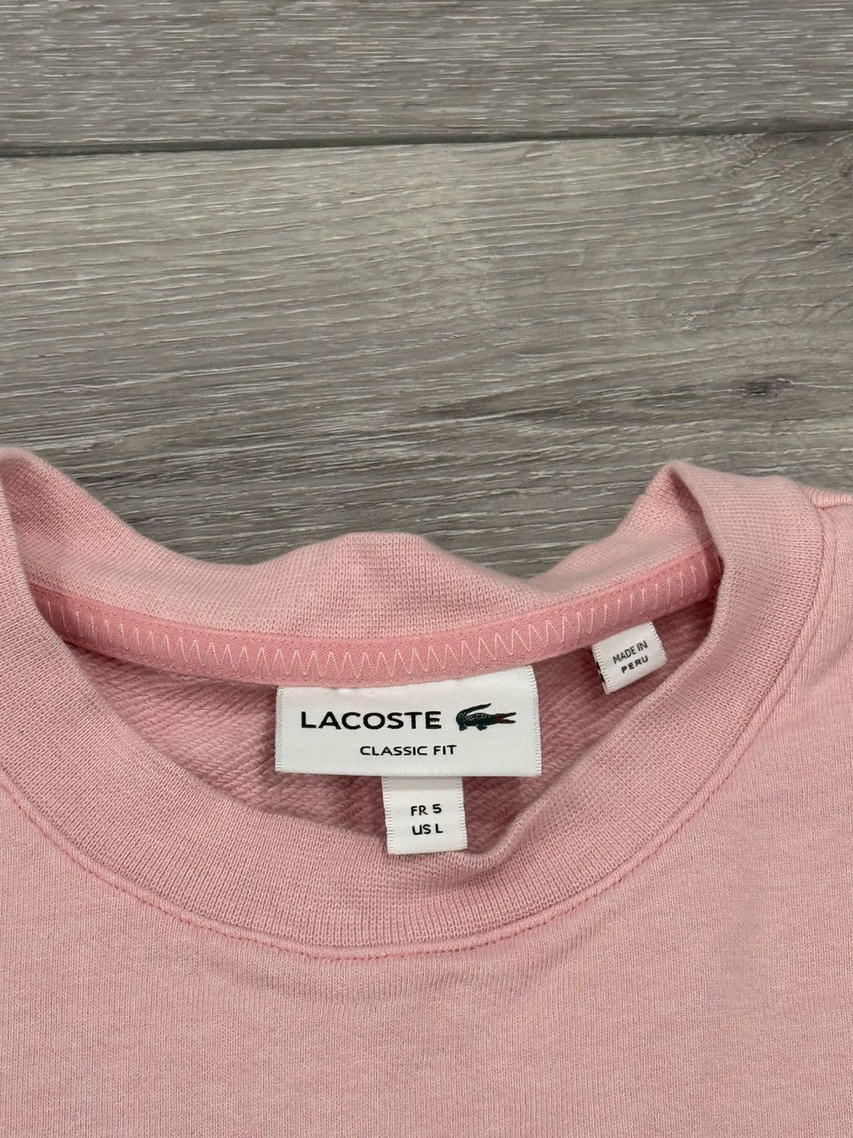 Lacoste Pink Lacoste Crocodile Logo Sweatshirt Crewneck Size US L / EU 52-54 / 3 - 3 Thumbnail
