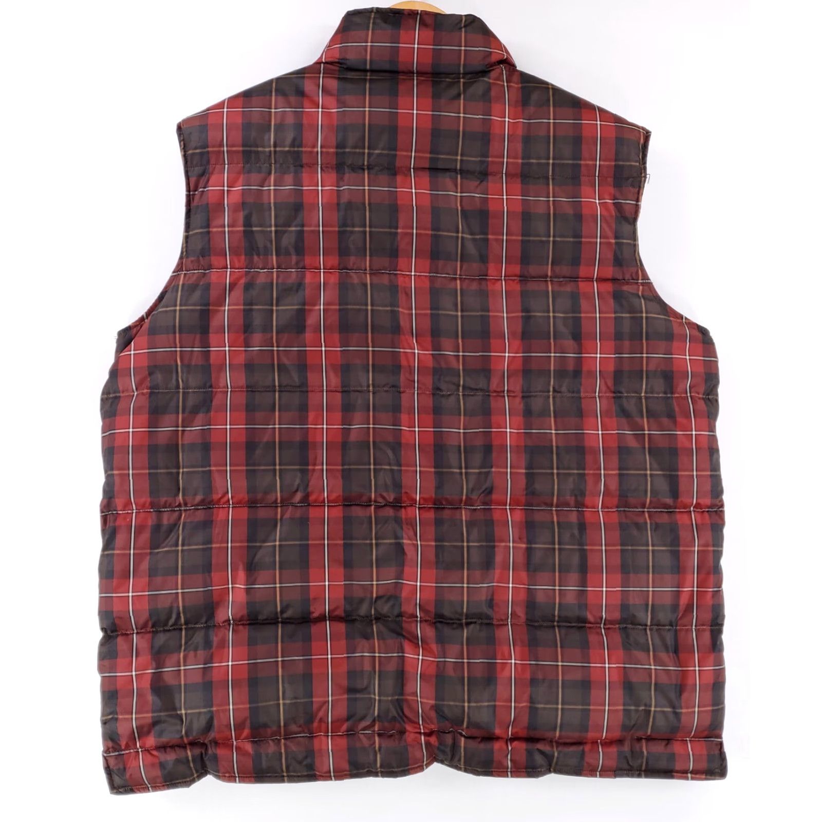 Lands' End Lands' End Full Snap Vest Jacket Goose Down Plaid Mens XL Multicolor Puffer Jacket Size US XL / EU 56 / 4 - 4 Thumbnail