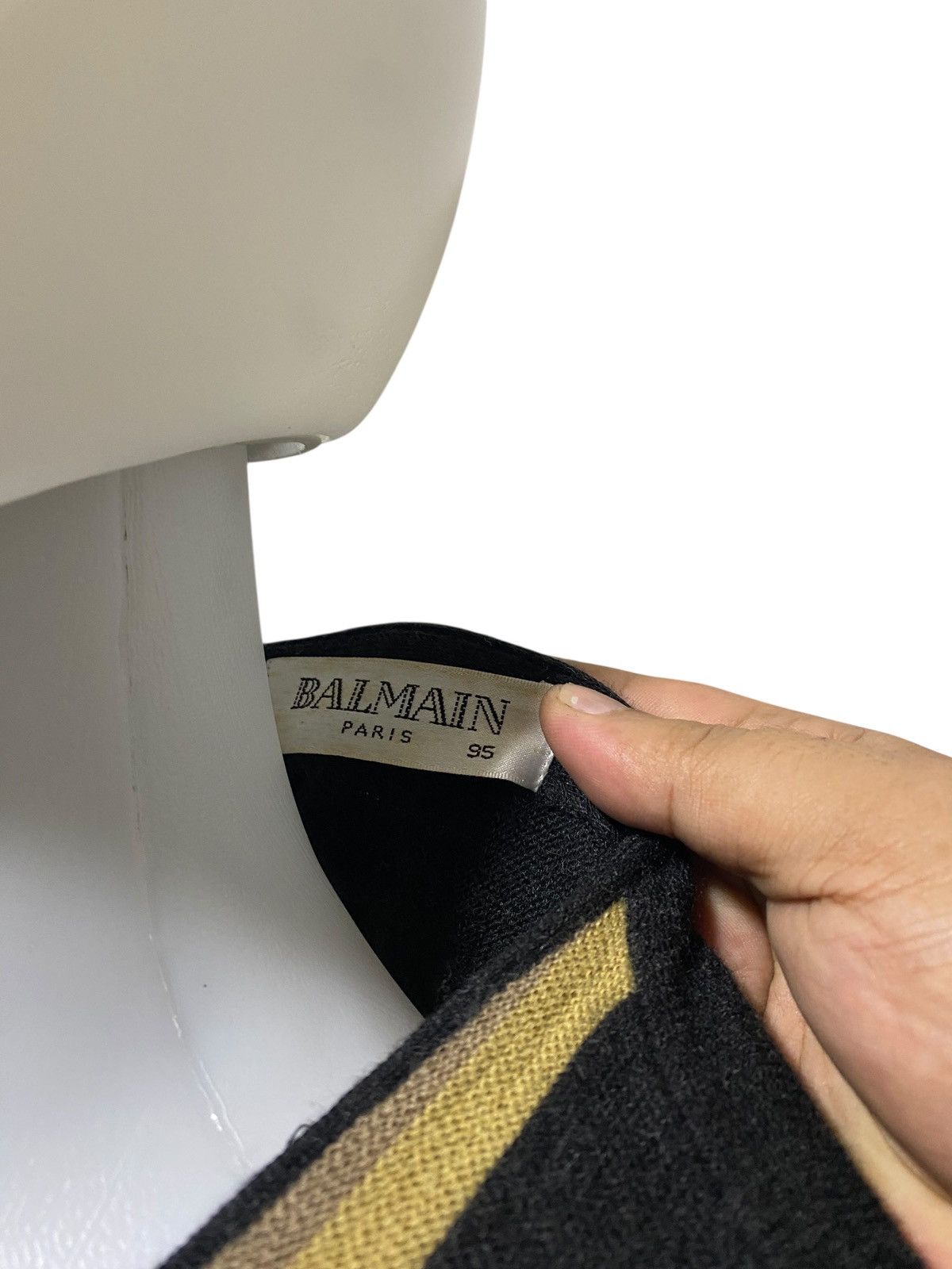 Balmain 2002 Balmain striped mohair cardigan Size US L / EU 52-54 / 3 - 9 Thumbnail