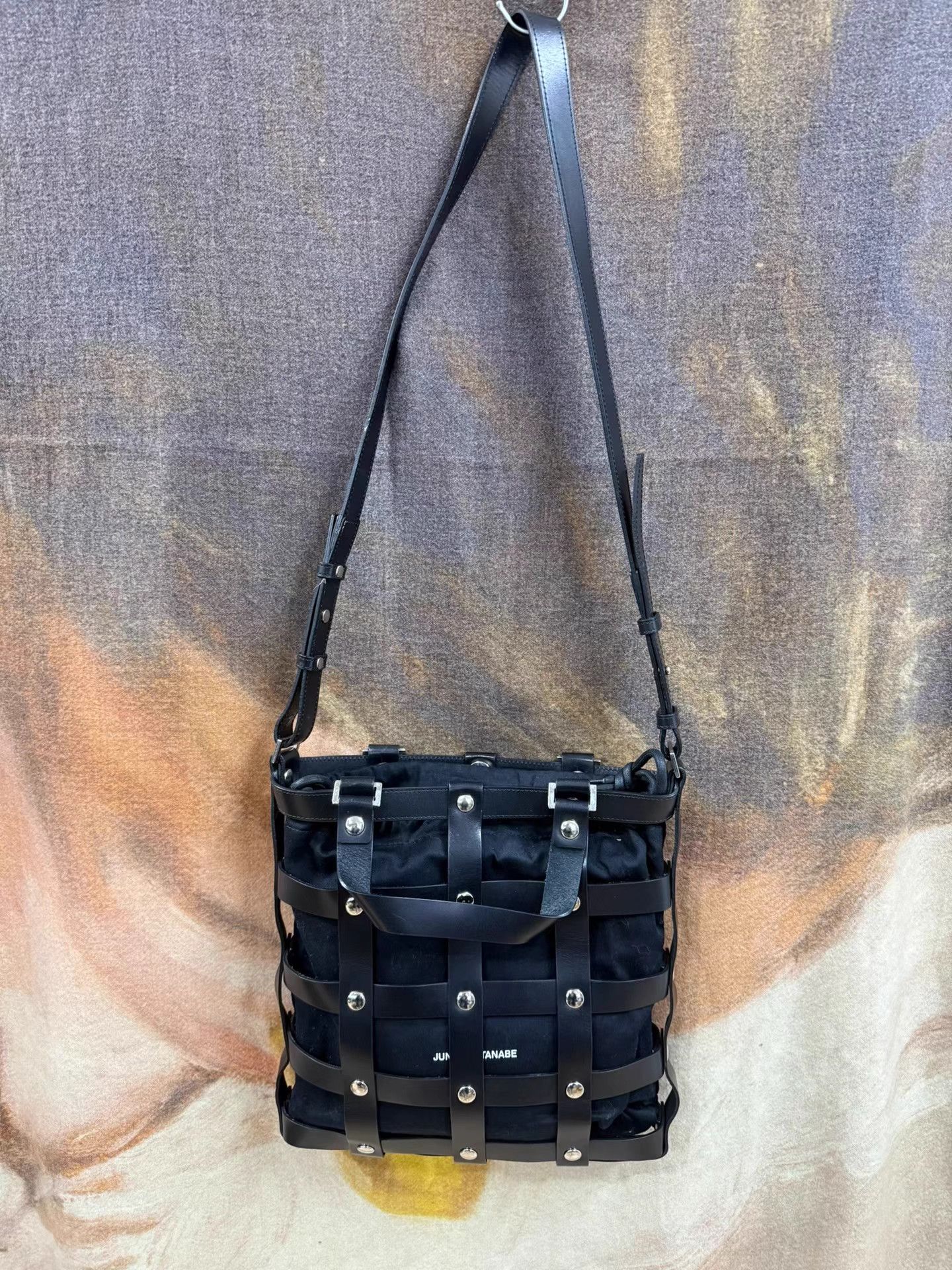 Junya Watanabe Junya Watanabe CDG Studded Cut-Out Crossbody Bag K20 Size ONE SIZE - 1 Thumbnail