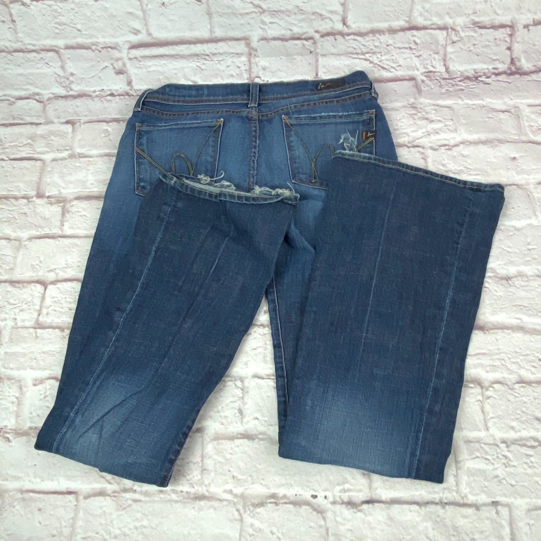 Citizens Of Humanity Citizens of Humanity Jeans Flare Ingrid 28 Stretch Low Rise Denim Blue 90s Bohemian USA Womens Jeans Size 28" / US 6 / IT 42 - 2 Thumbnail