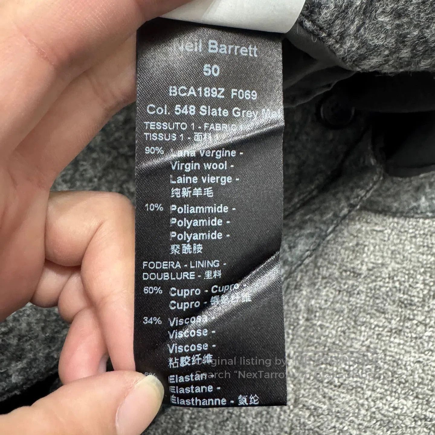 Neil Barrett Gray Wool Blend Long Coat Size M. Size US M / EU 48-50 / 2 - 4 Thumbnail
