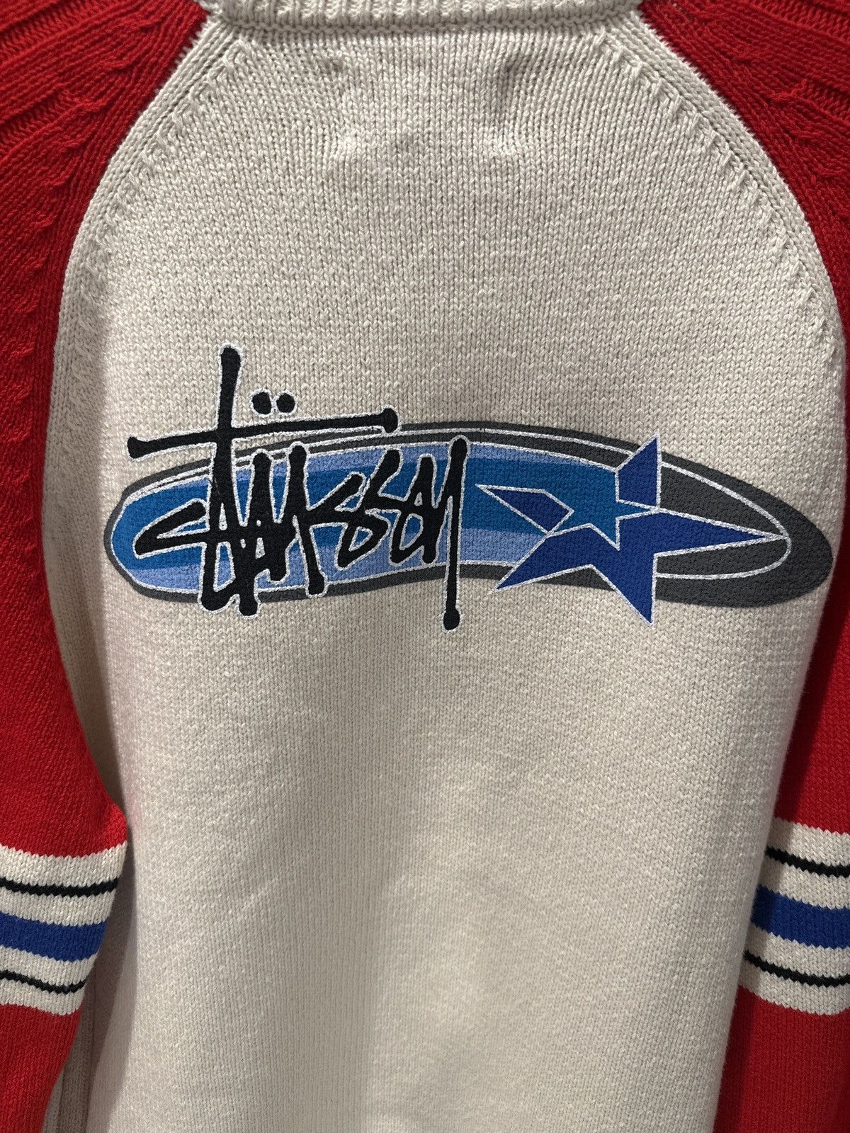 Stussy Stussy Stripe Raglan Crew Size US L / EU 52-54 / 3 - 3 Thumbnail