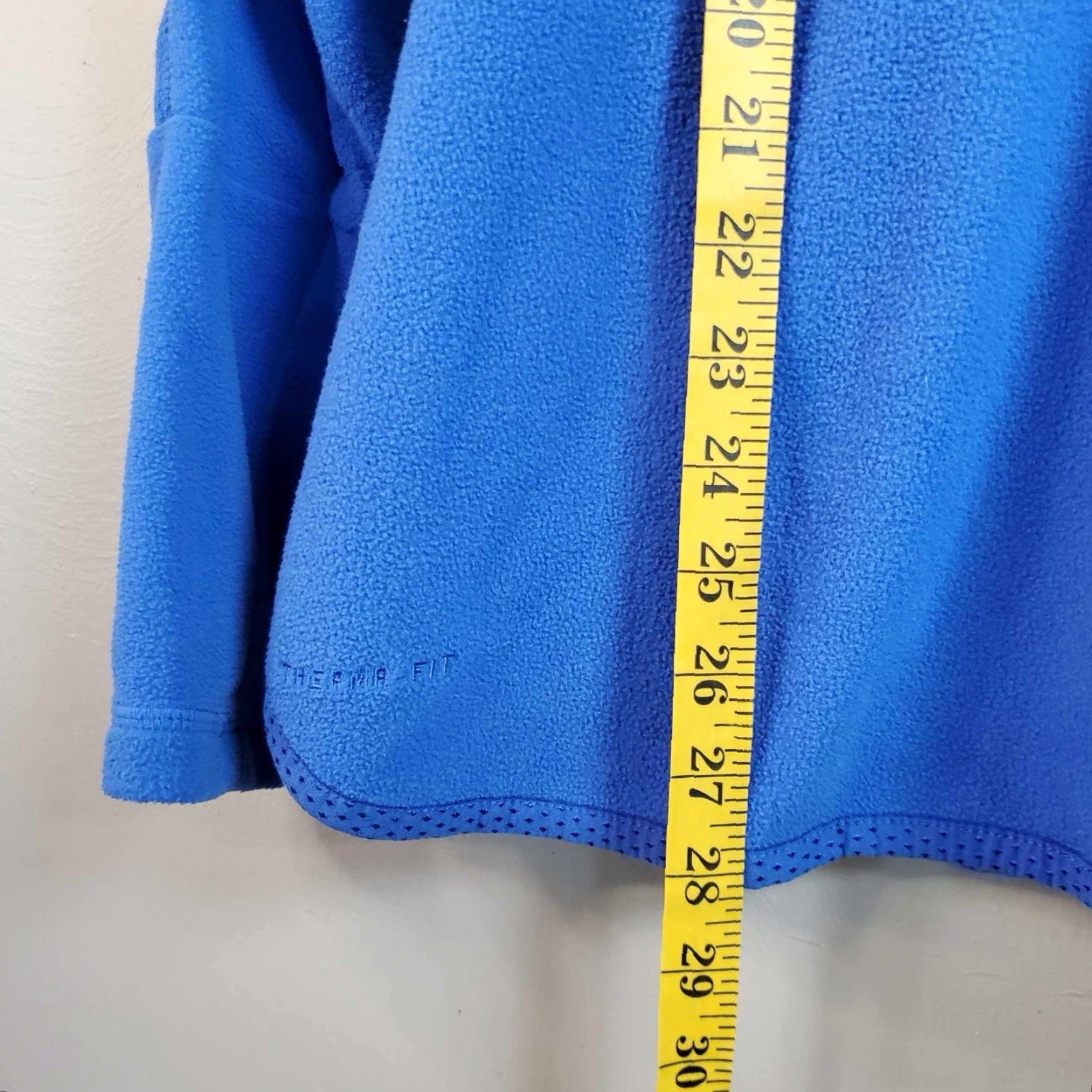 Nike VINTAGE Nike 1/2 Zip Hoodie Womens Large Blue Fleece Long Sleeve Jogging Running Size L / US 10 / IT 46 - 8 Thumbnail