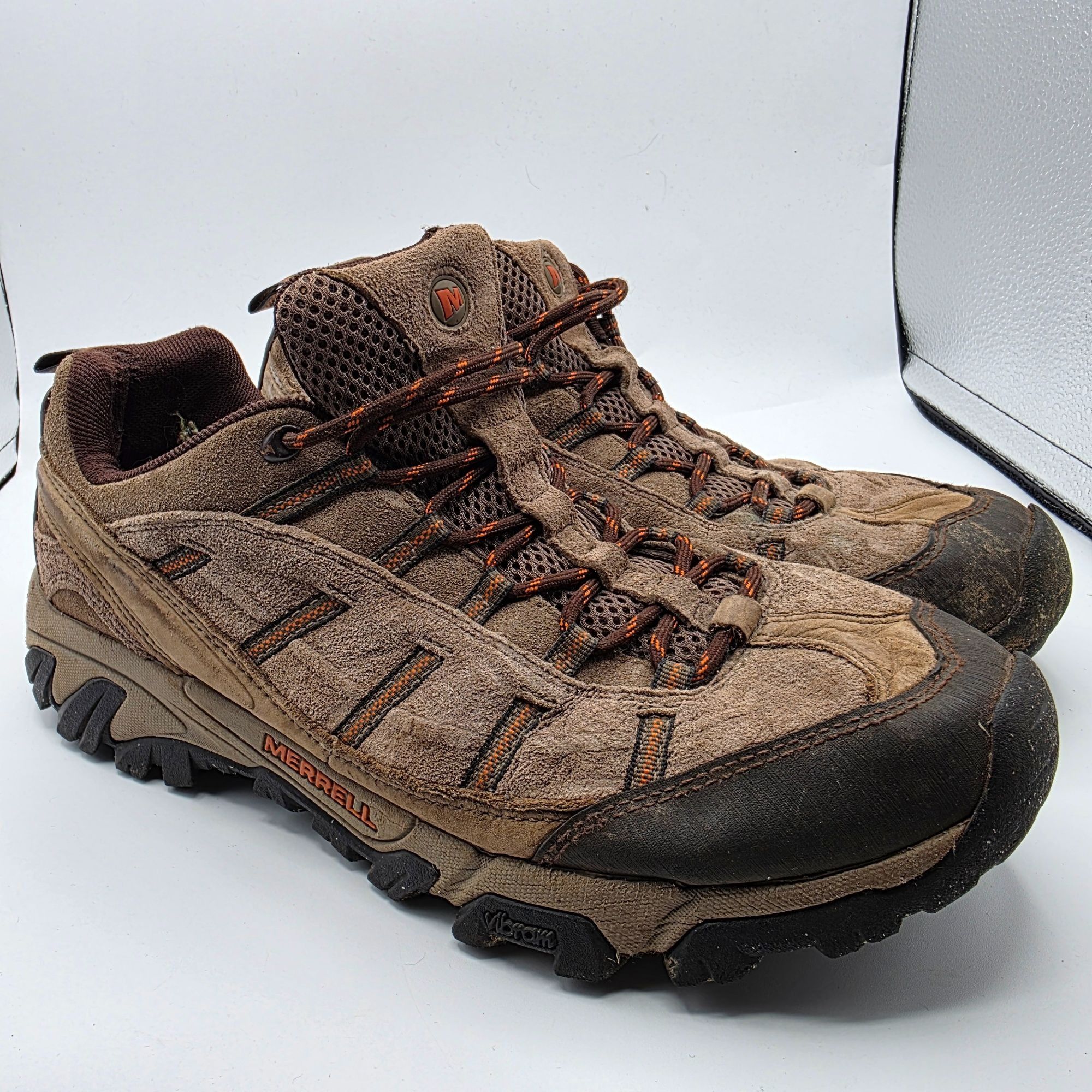 Merrell Merrell Boulder Mens Size 10 Brown Shoes Vibram Soles Campin Size US 10 / EU 43 - 1 Thumbnail