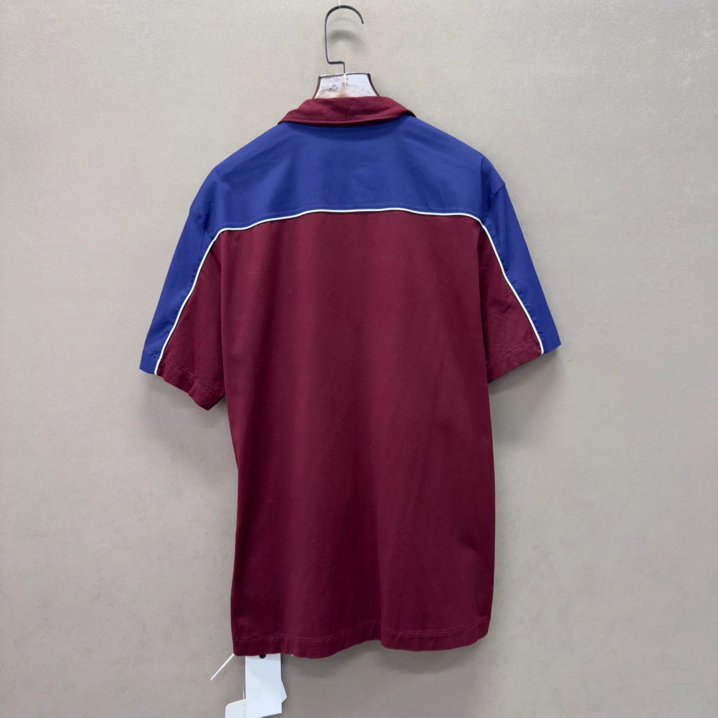 Prada PRADA Red & Blue Colorblock Label Shirt 95 New Size S Size US S / EU 44-46 / 1 - 4 Thumbnail
