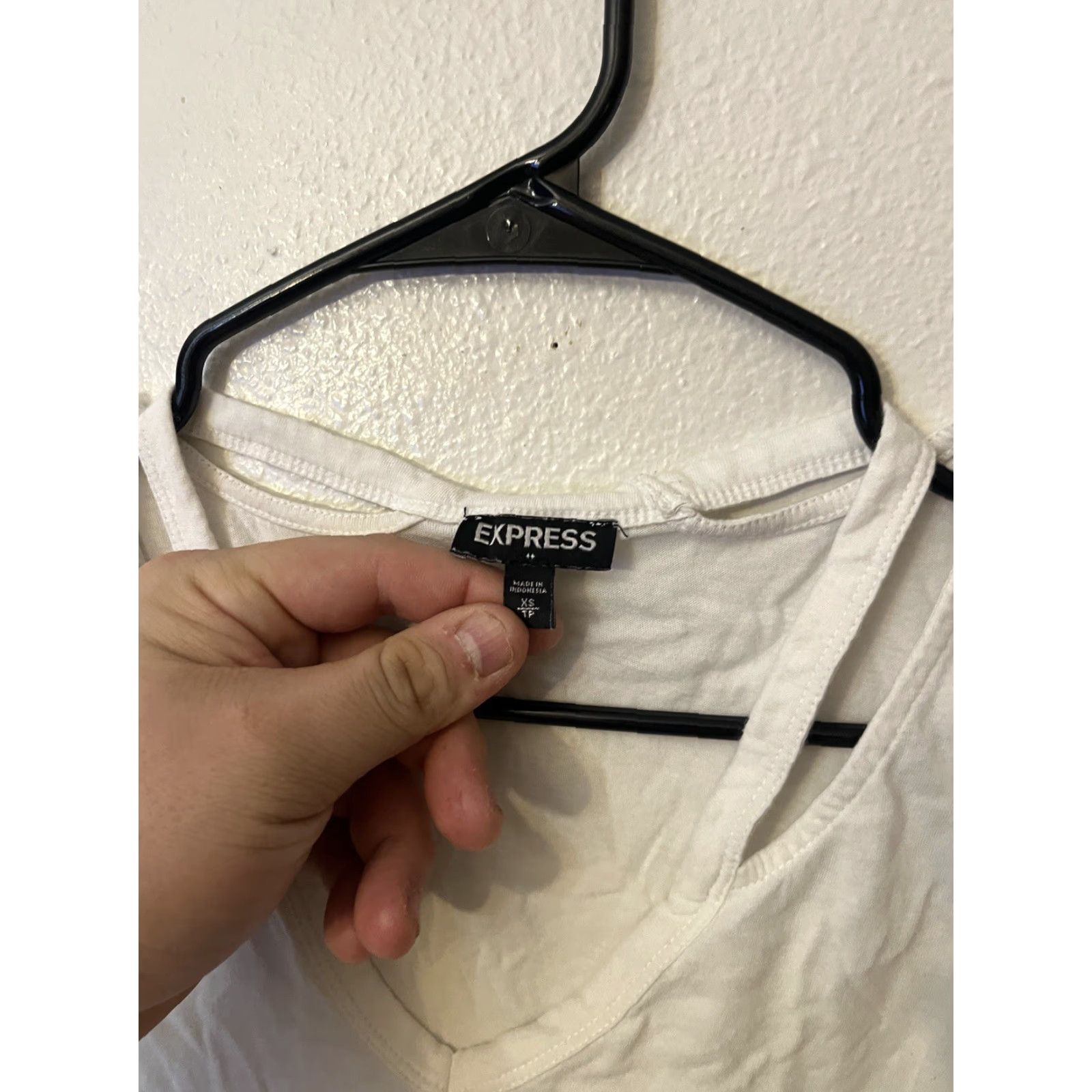 Express VINTAGE Express Women's Tank Top XS Casual Sleeveless Cotton Modal Spandex White Basic Size XS / US 0-2 / IT 36-38 - 3 Thumbnail