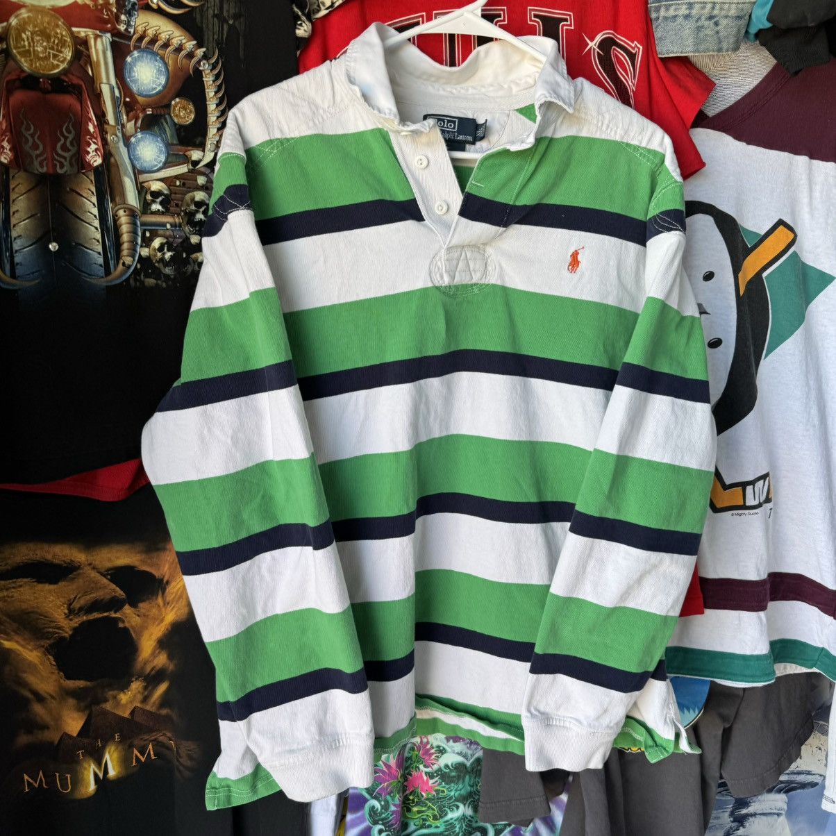 Polo Ralph Lauren Vintage POLO RALPH LAUREN Rugby Polo Long Sleeve Shirt Size US XL / EU 56 / 4 - 4 Thumbnail