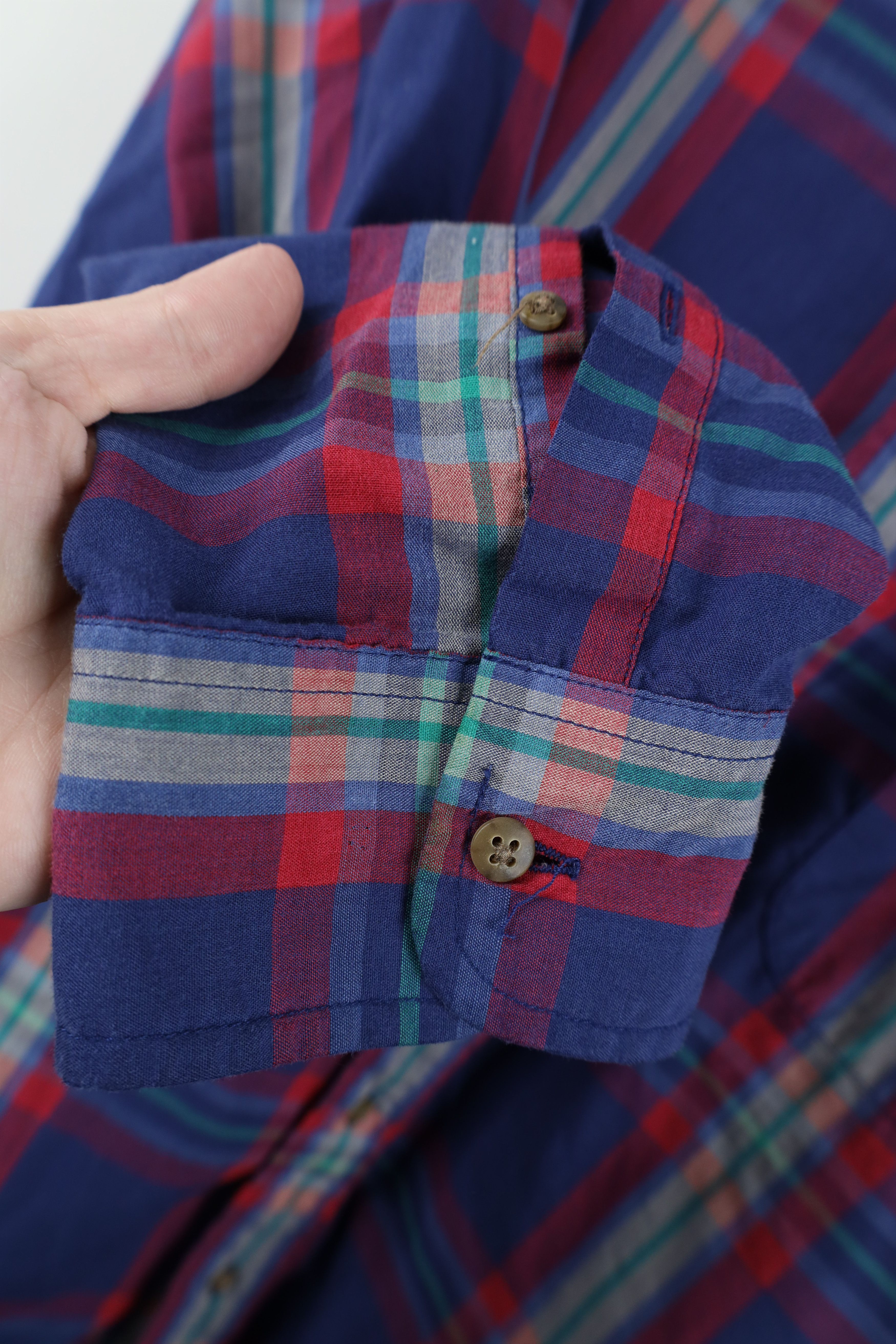 Vintage Vintage 90s Streetwear Plaid Collared Button Down Shirt Size US L / EU 52-54 / 3 - 5 Thumbnail